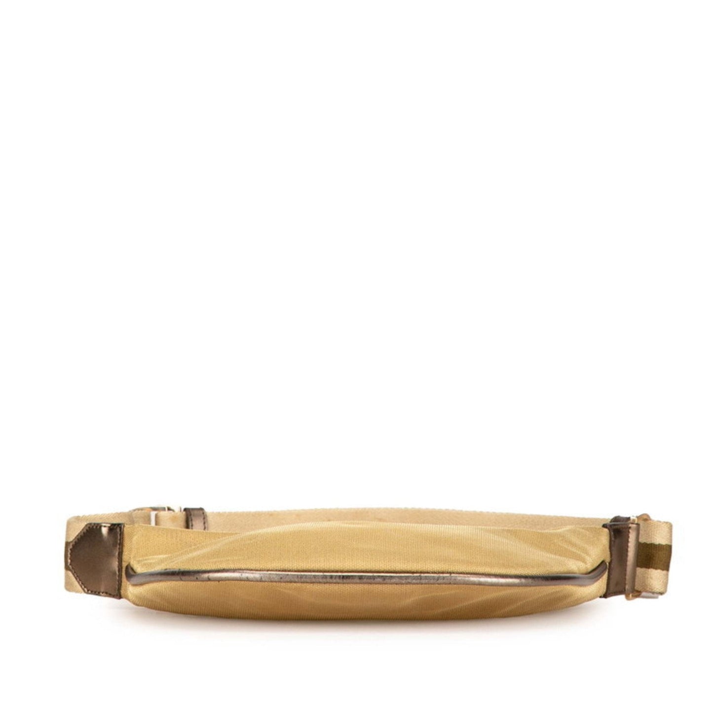 Gucci Beige Bronze Canvas Leather Handbag