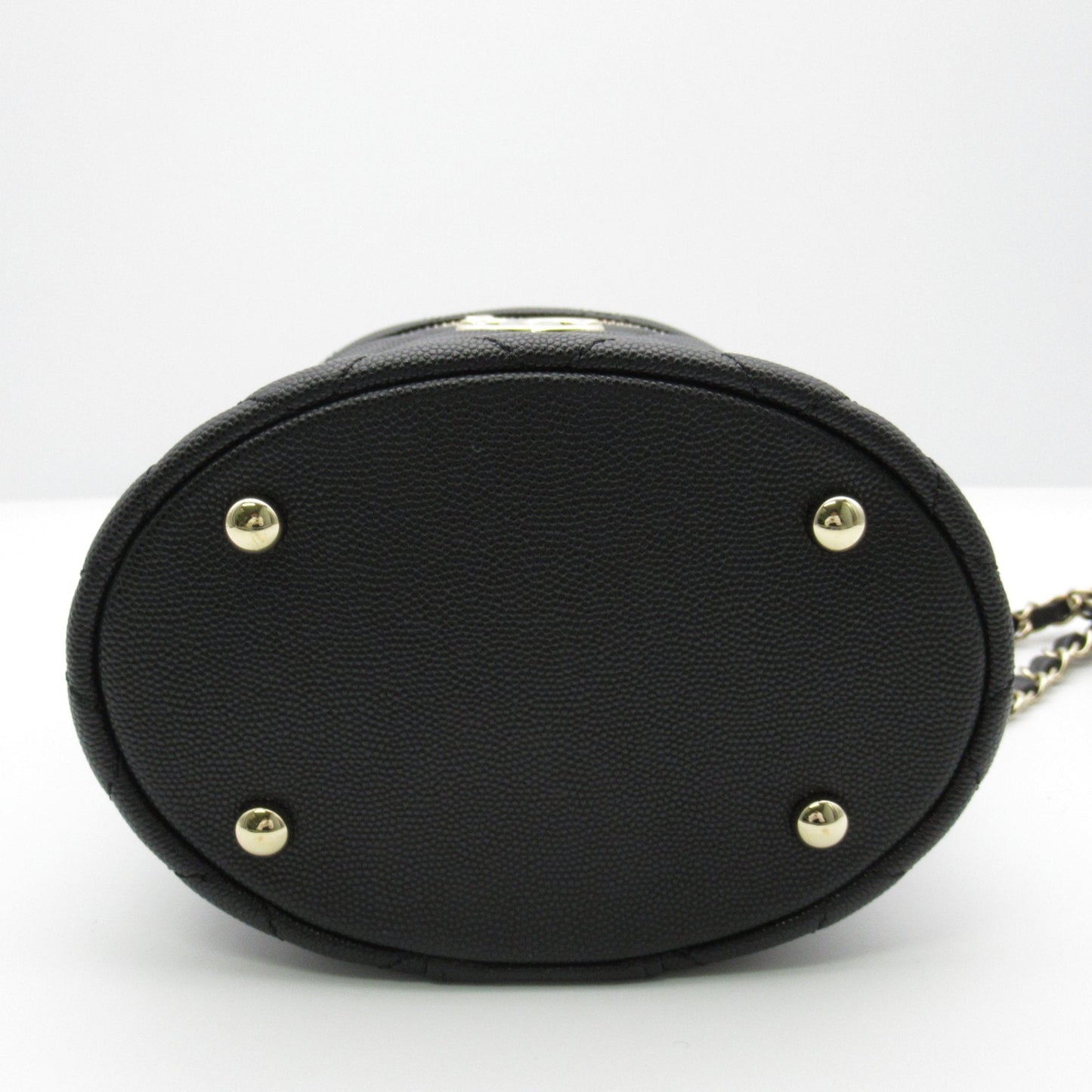 CHANEL Vanity ChainShoulder Bag Black Caviar Skin (Grained Calf)