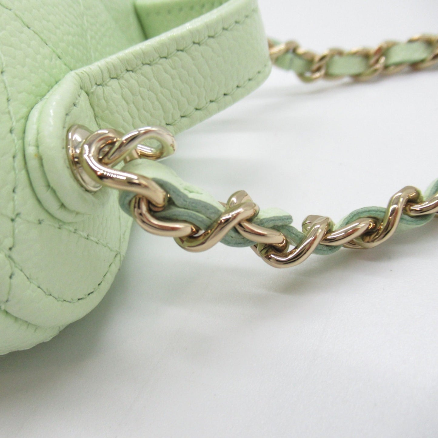 CHANEL Vanity ChainShoulder Bag Green Light green Caviar Skin (Grained Calf) AP2503
