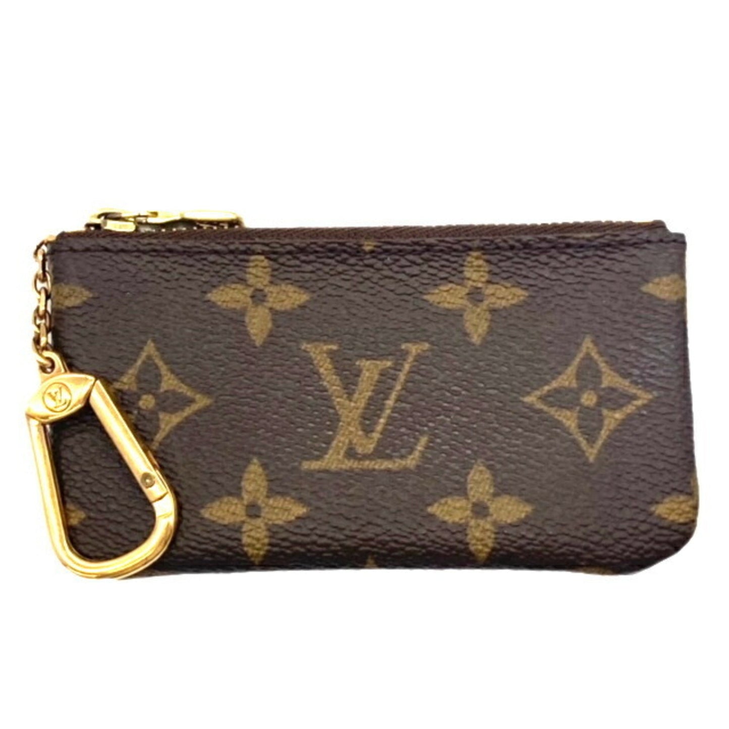 LOUIS VUITTON Monogram Pochette Cle M62650 Coin Case Key Ring