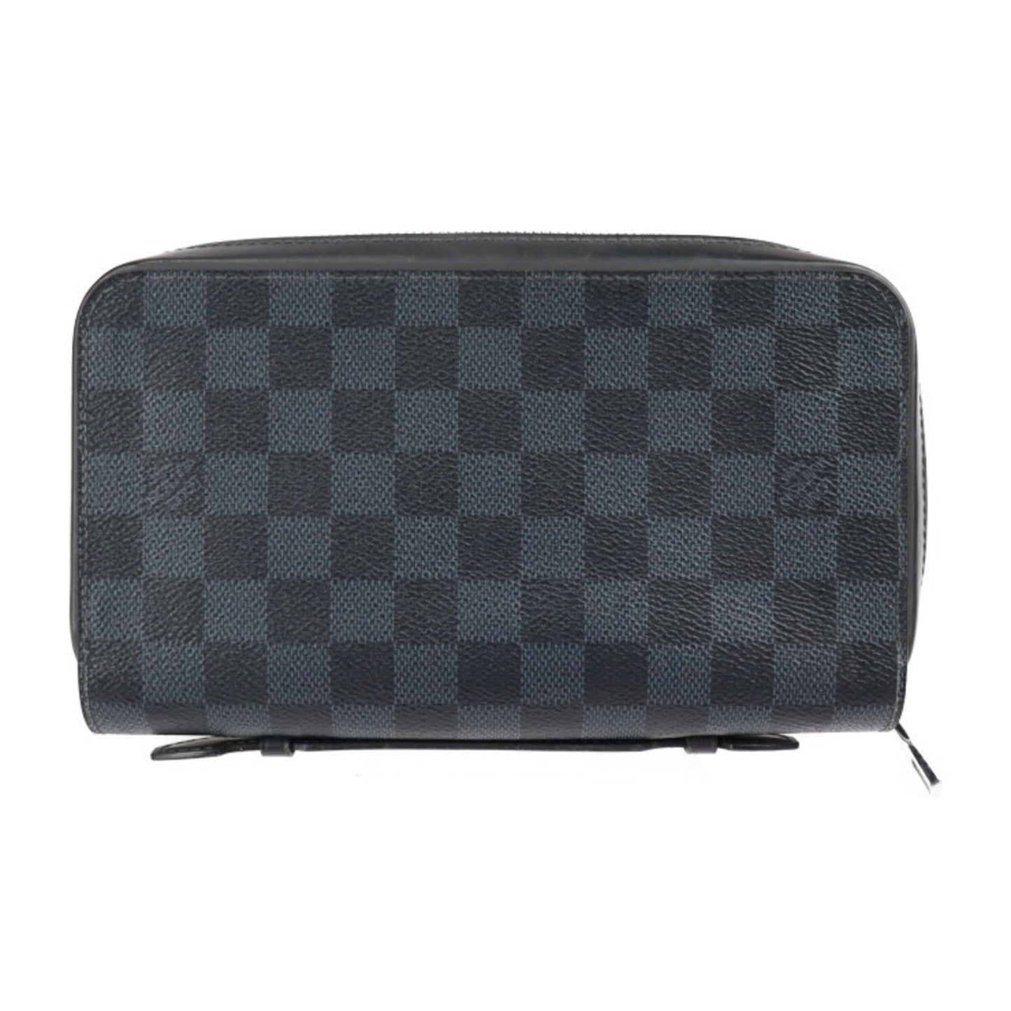 LOUIS VUITTON Zippy XL Damier Ecobalt Long Wallet N41590 PVC Leather Navy Silver Hardware Round Zipper Travel Case Handbag Vuitton