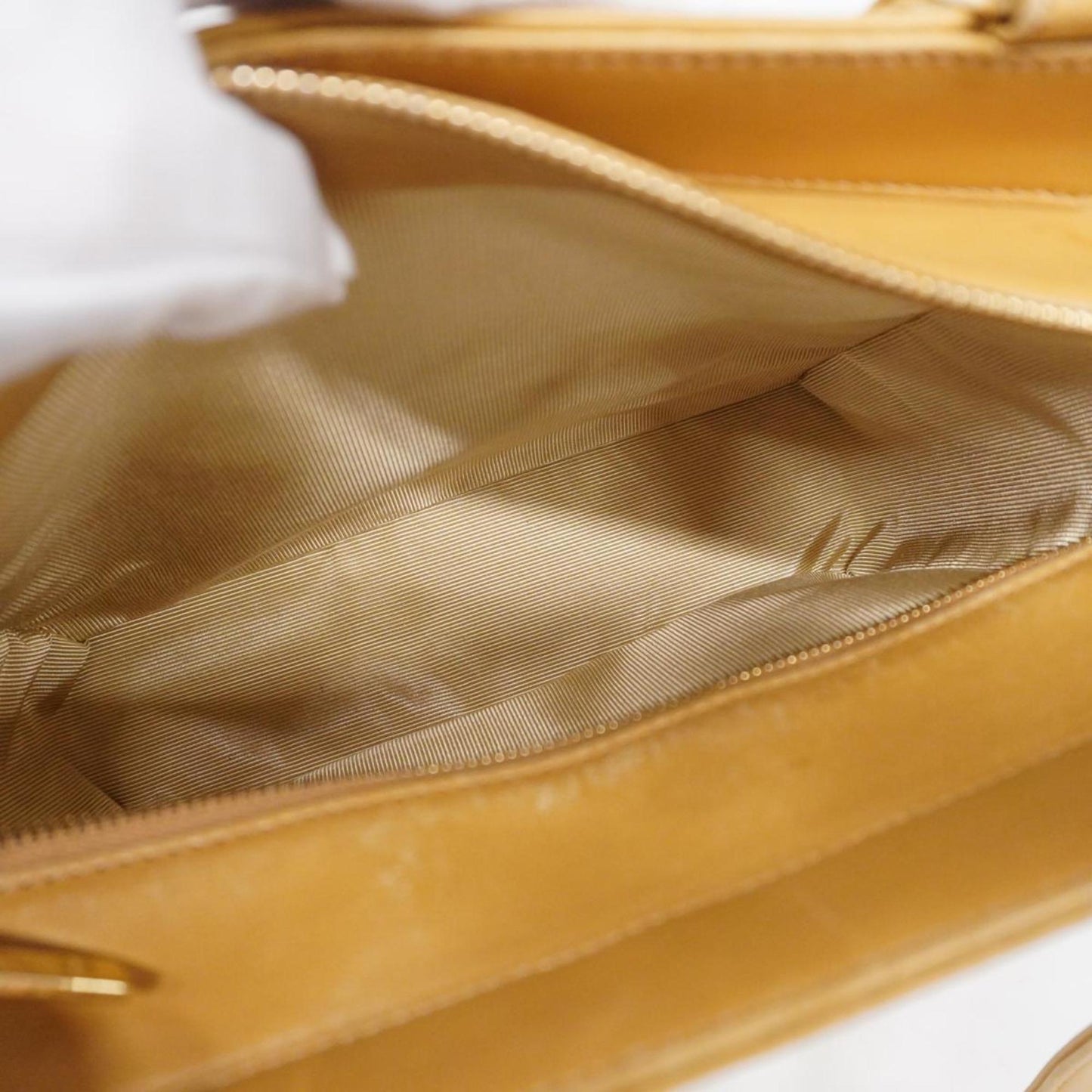 Chanel Tote Bag Chocolate Bar Lambskin Beige Women's