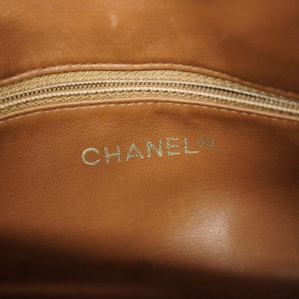 ChanelAuth  Matelasse Chain Shoulder Lambskin Women's Leather Shoulder Bag Brown