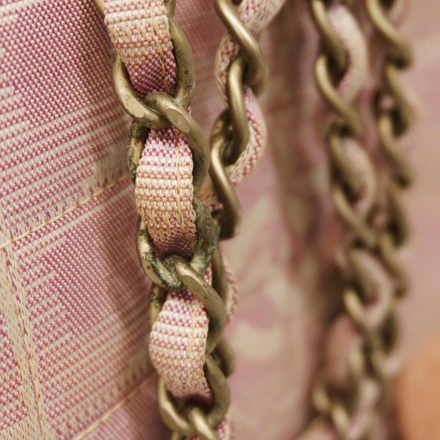Chanel Shoulder Bag New Travel W Chain Nylon Pink Women's
