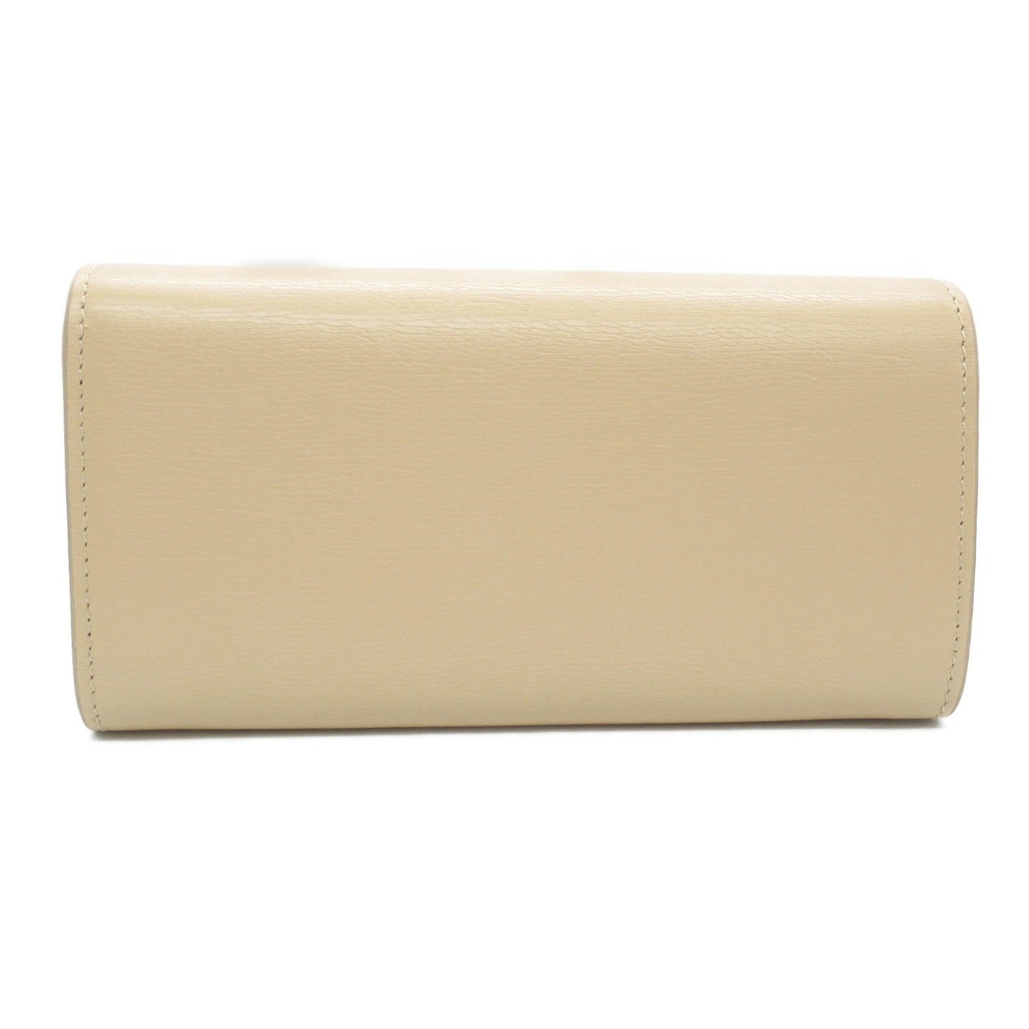 Gucci Beige Light Beige Leather Long Wallet (Bi-Fold)