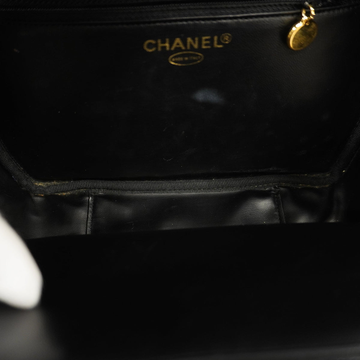 ChanelAuth  2WAY Bag Women's Caviar Leather HandBag,Shoulder Bag Black