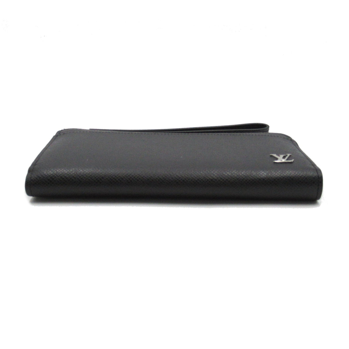 LOUIS VUITTON Zippy Dragonne Black Black Taiga leather M69409