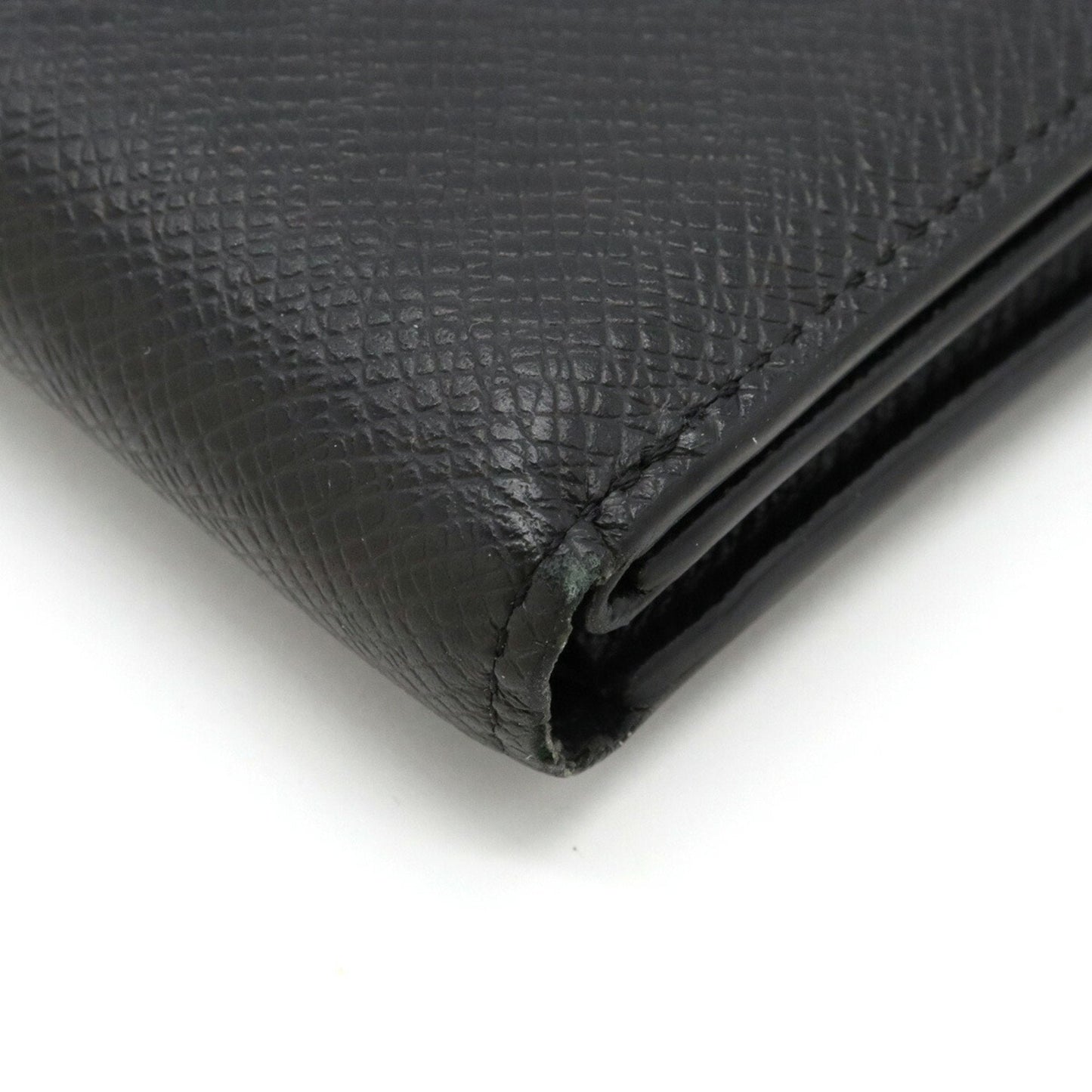 LOUIS VUITTON Taiga Portefeuille Amerigo NM Bifold Wallet Leather Ardoise Black Men's M62045
