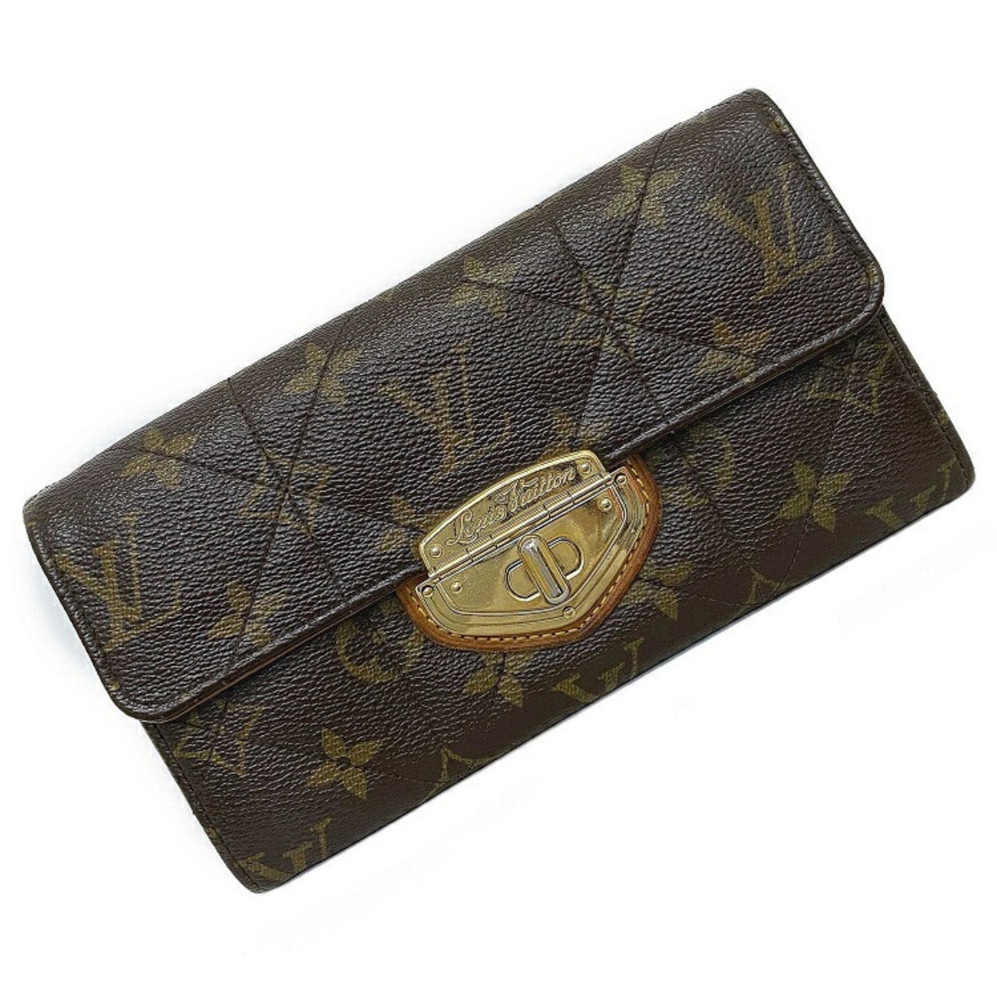 Louis Vuitton Portofeuil Sara Monogram Etoile M66556 Long Bi-Fold Wallet Canvas SP2111 LOUIS VUITTON Flap Turn Lock Quilting Collection Women's Brown