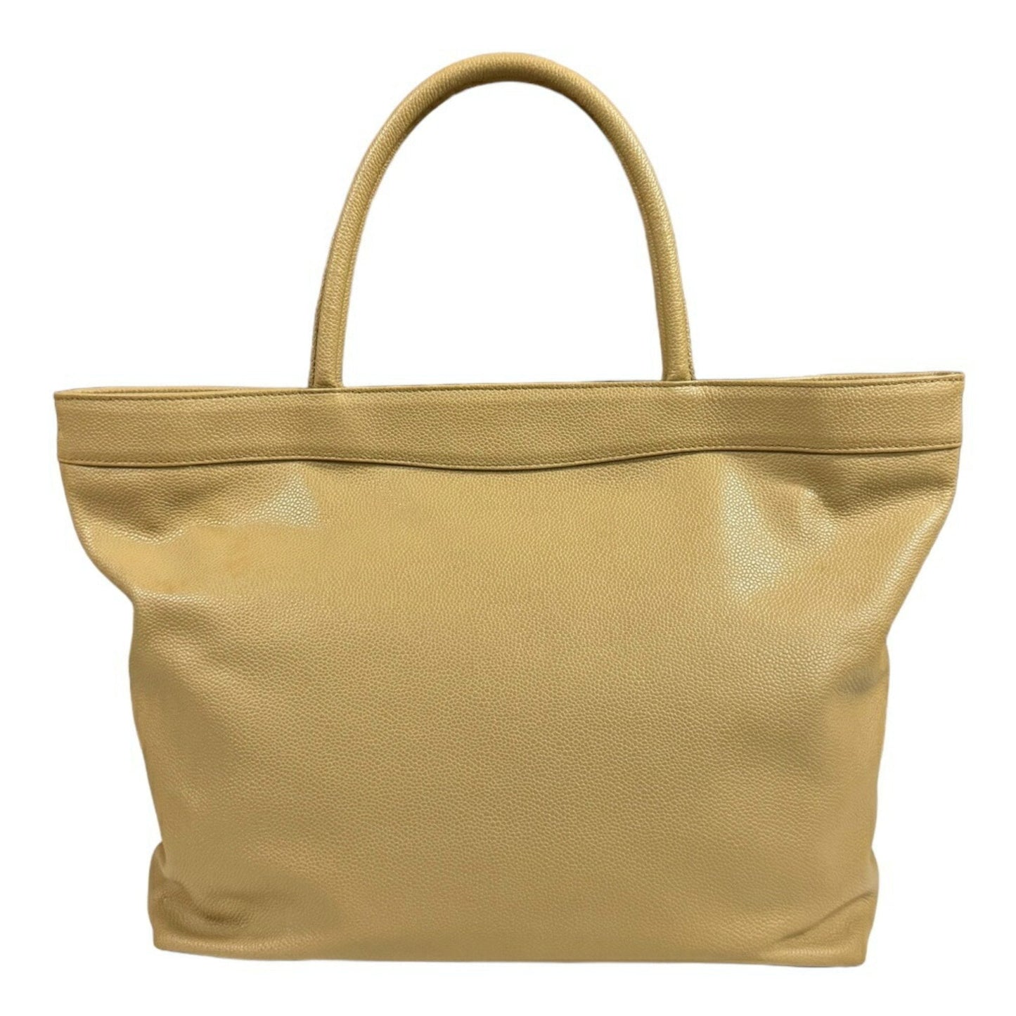 CHANEL Tote Bag Caviar Skin Beige Women's
