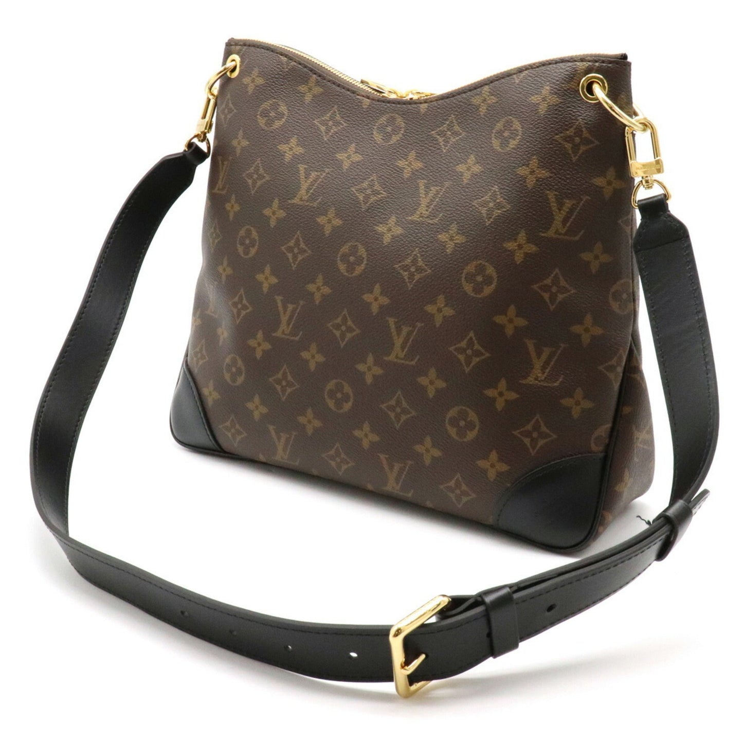 Louis Vuitton Monogram Odeon NM MM Shoulder Bag Leather Noir Black M45352