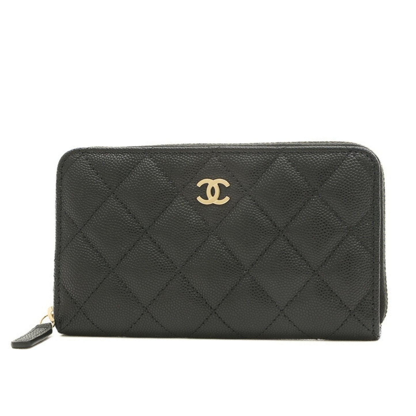 Chanel Matelasse Medium Wallet Caviar Skin Black AP0226