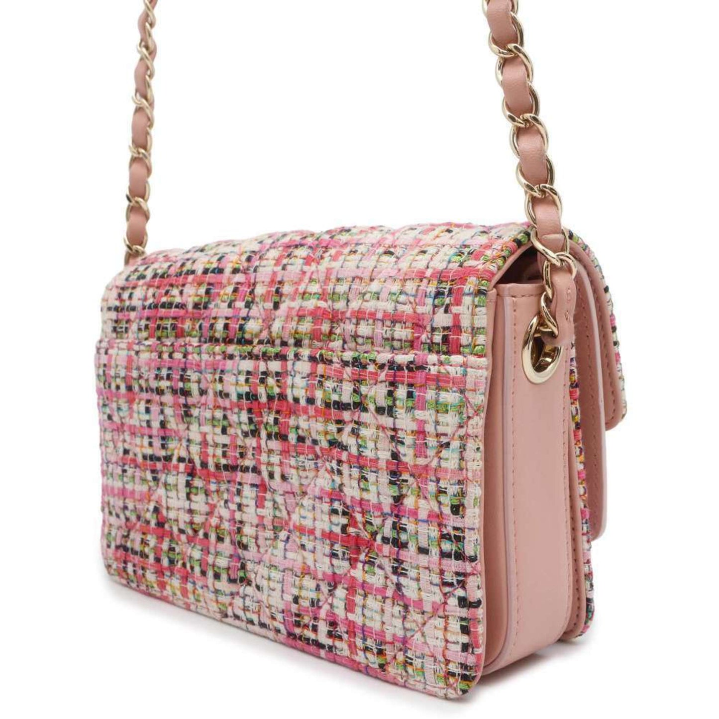 Chanel Chain Shoulder Bag Matelasse Coco Mark Tweed Lambskin CHANEL