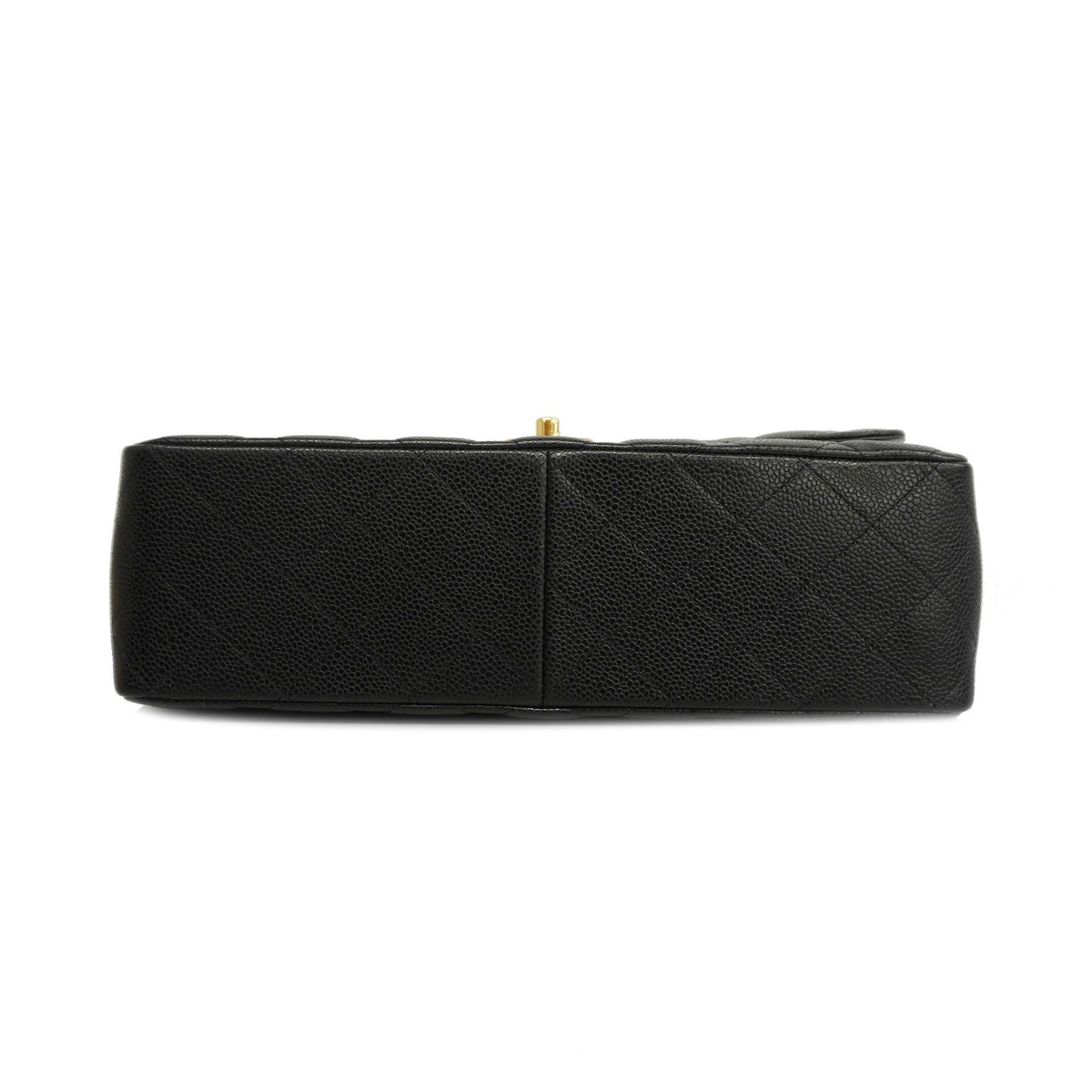 Chanel[3bd4366-e-g] Auth  Big Matelasse W Flap W Chain Women's Caviar Leather Shoulder Bag