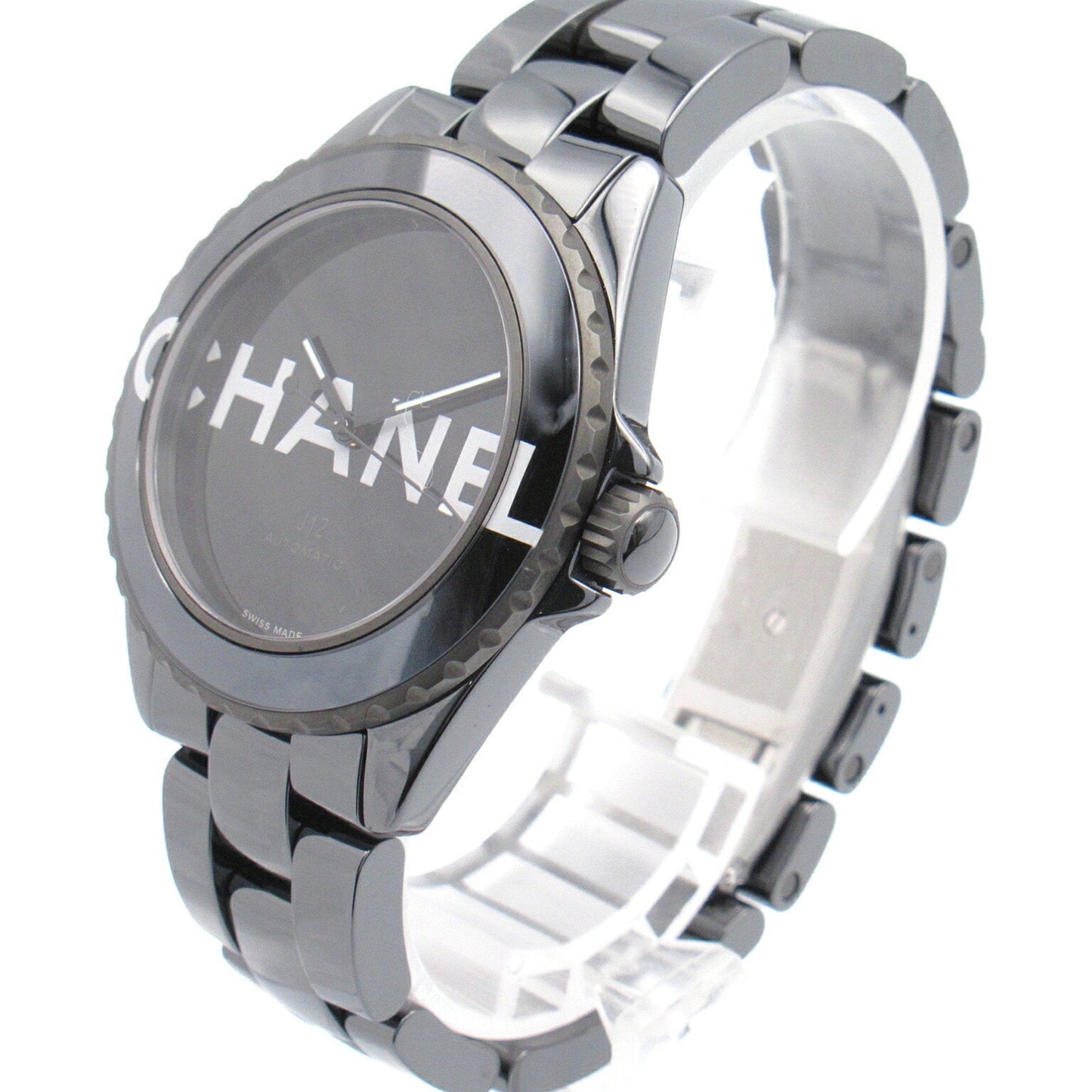 Chanel CHANEL J12 Wanted de Watch Ceramic Men's Black H7418