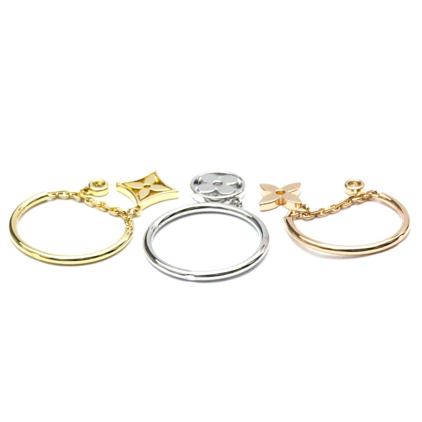 LOUIS VUITTON Monogram Idylle Pampille Ring Q9G99C Pink Gold [18K],White Gold [18K],Yellow Gold [18K] Fashion Diamond Band Ring Gold