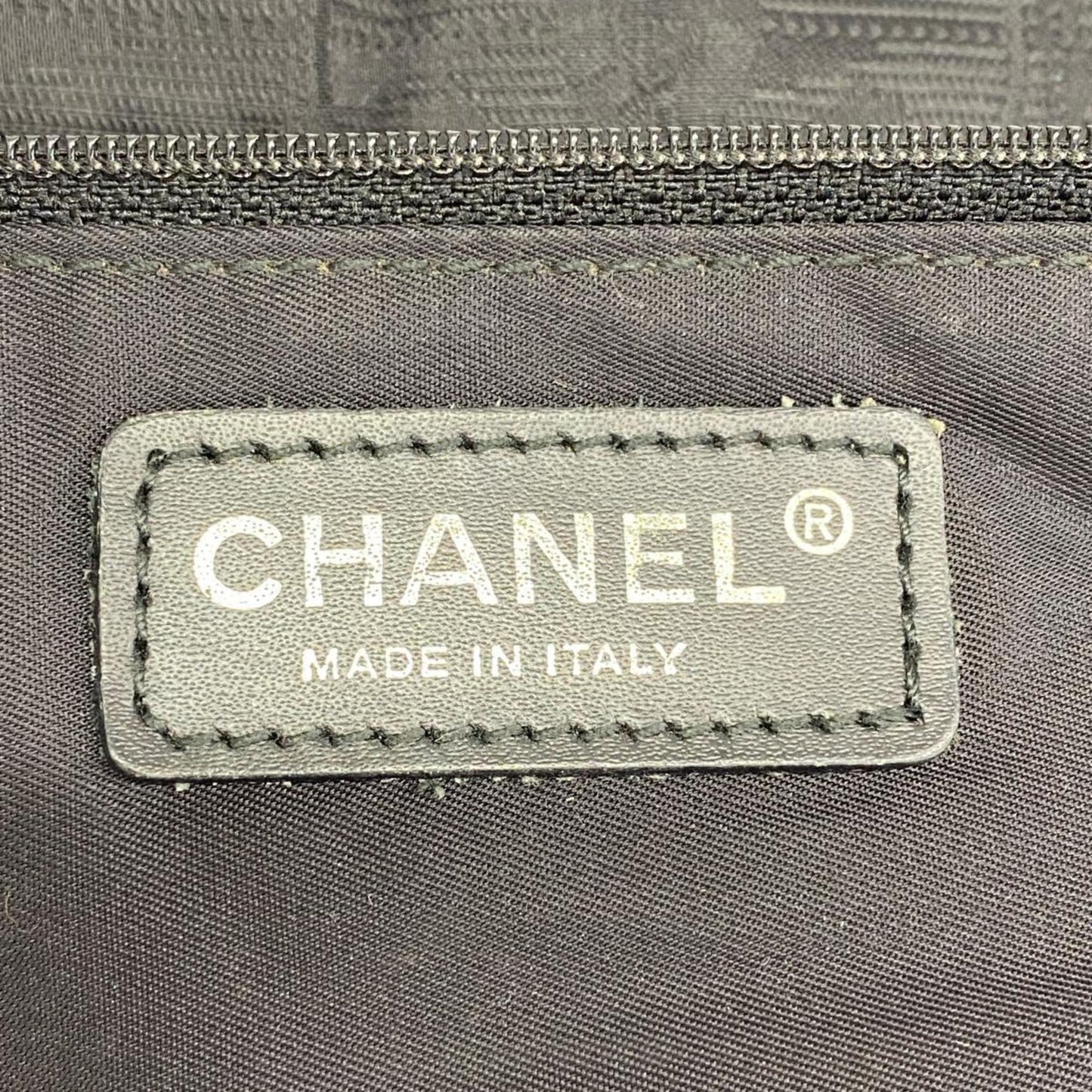 Chanel Tote Bag New Travel Nylon Black Champagne Women's