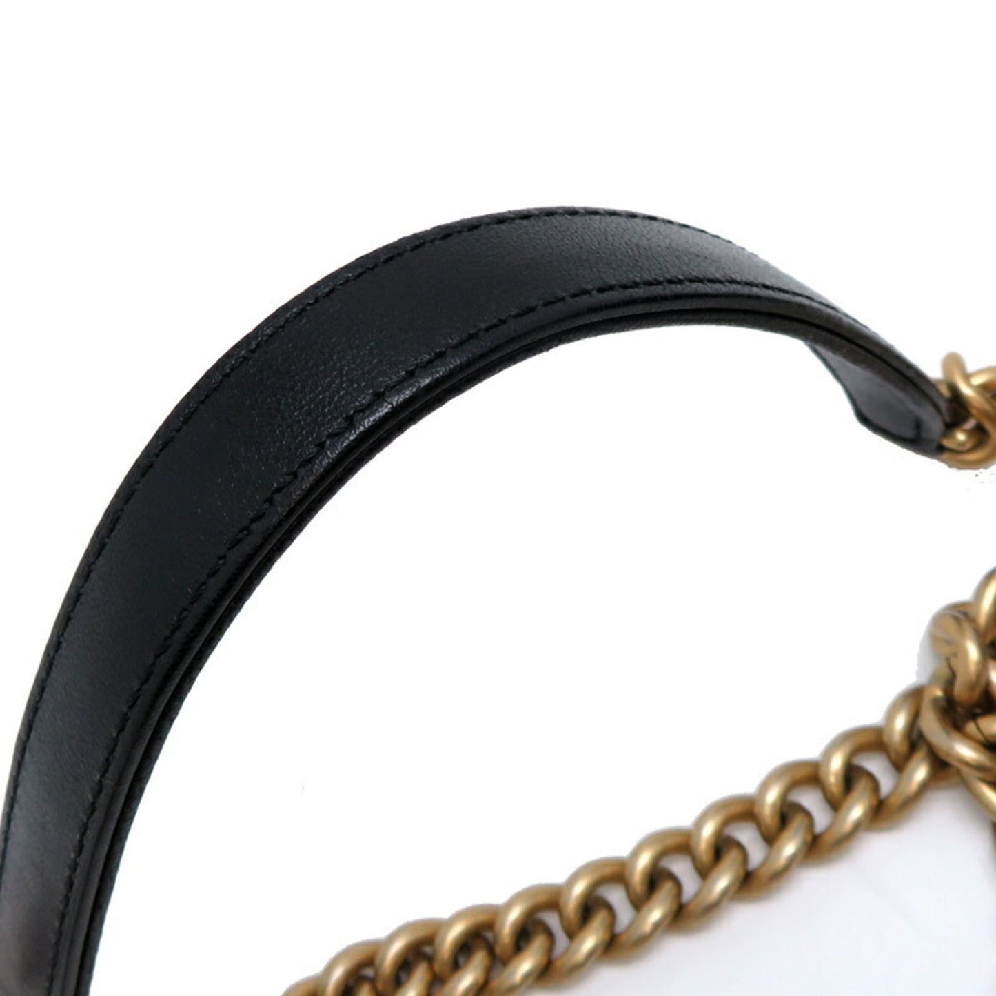 Chanel V-Stitch Chain Women's Shoulder Bag, Lambskin, Black