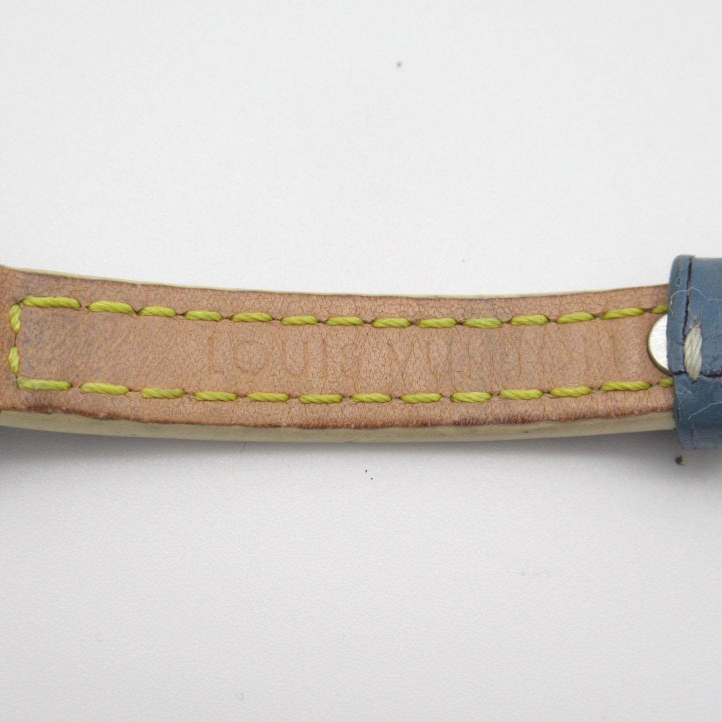 LOUIS VUITTON Tambour Wrist Watch Watch Wrist Watch Q121C Quartz White White shell Stainless Steel Leather belt Q121C