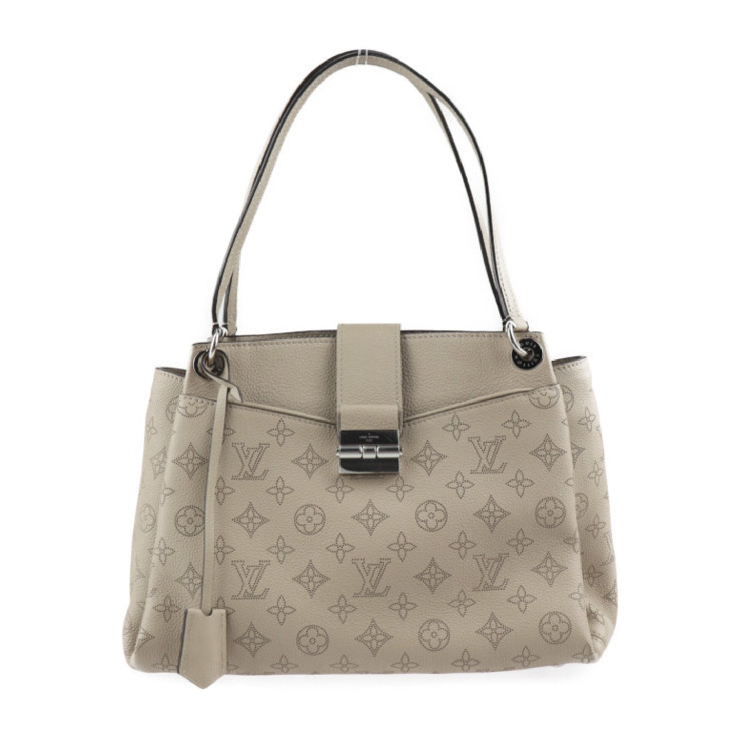 LOUIS VUITTON Sevres Handbag M41791 Monogram Mahina Galle Beige Silver Hardware Shoulder Bag Tote