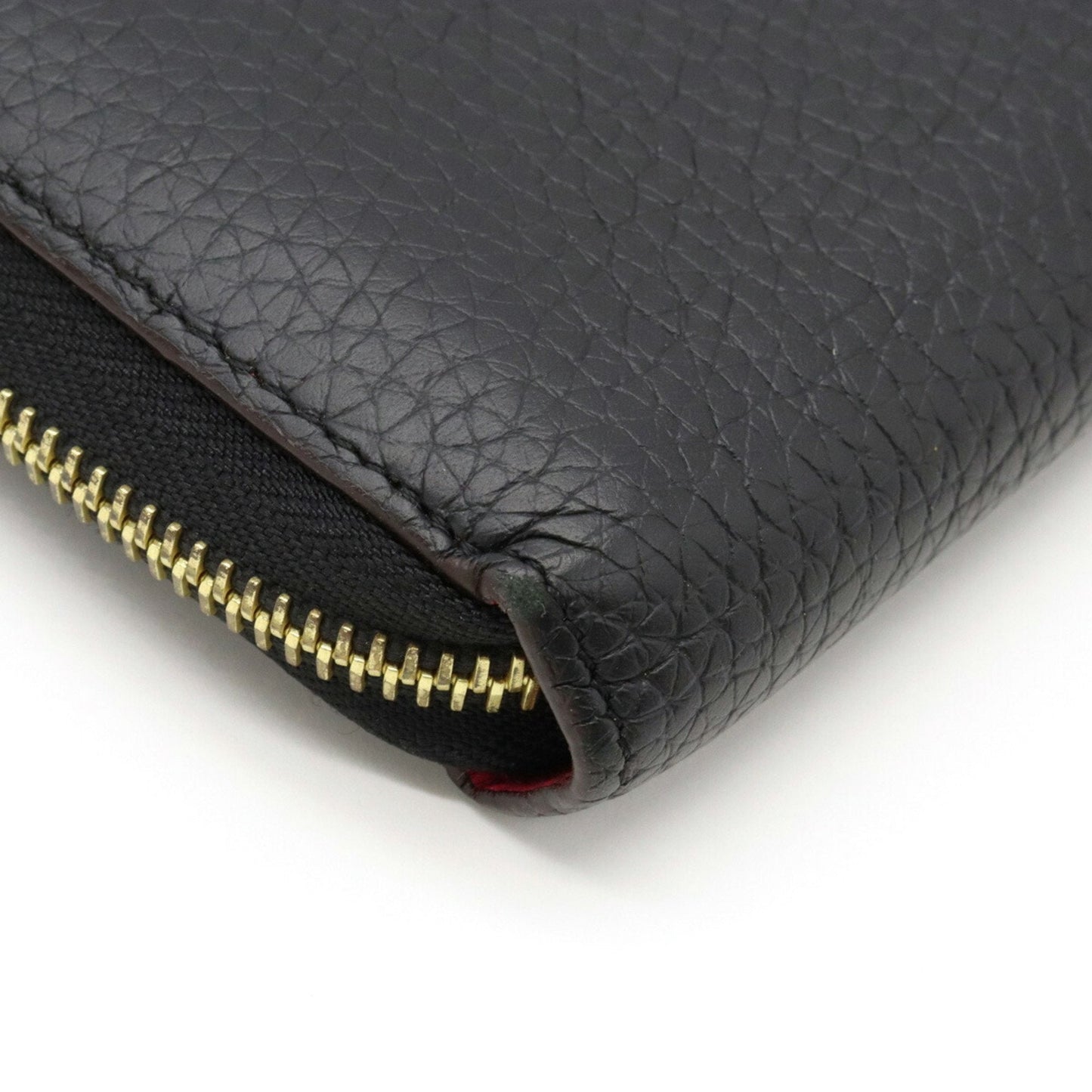 LOUIS VUITTON Portefeuille Comet L-shaped long wallet Taurillon leather Noir black pink M63102