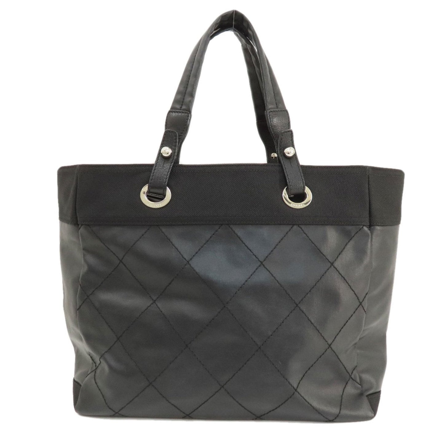 CHANEL Paris Biarritz Tote Bag Coated Canvas Women's