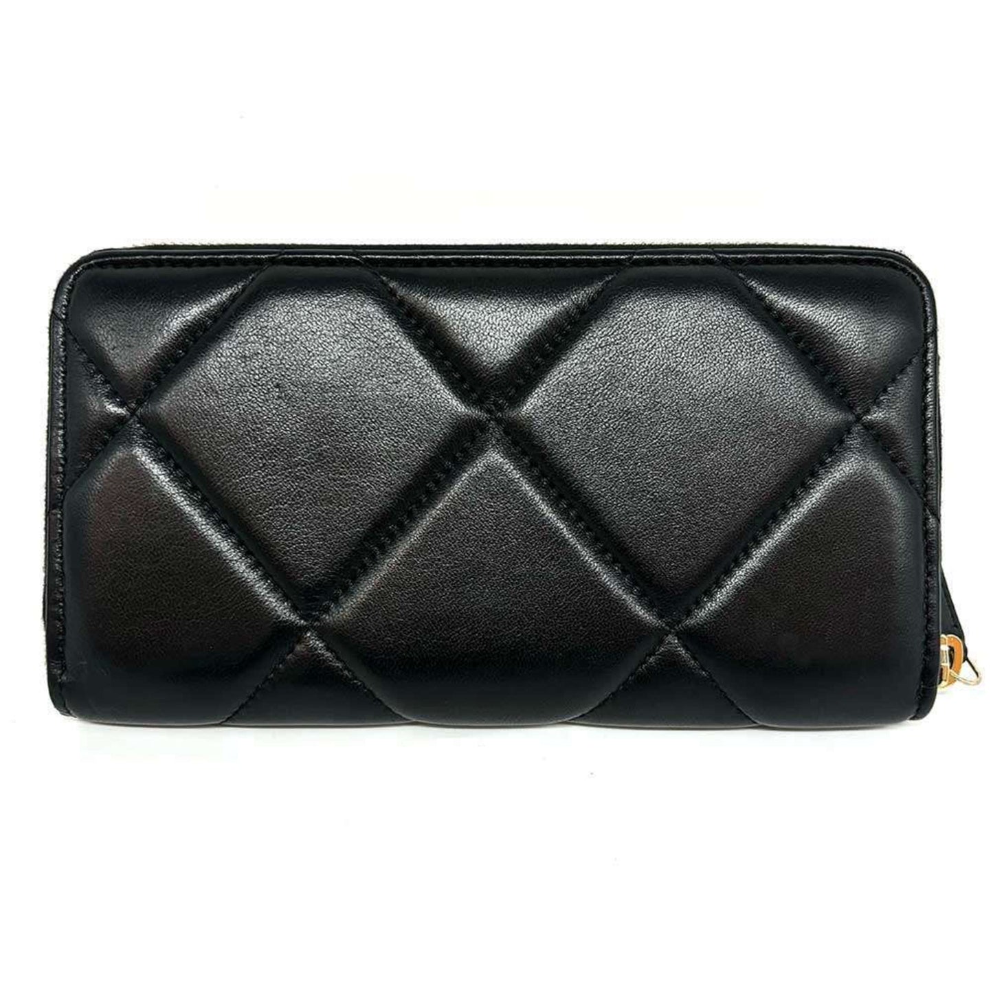 Chanel Matelasse Round Long Wallet 19 AP1063 Black CHANEL