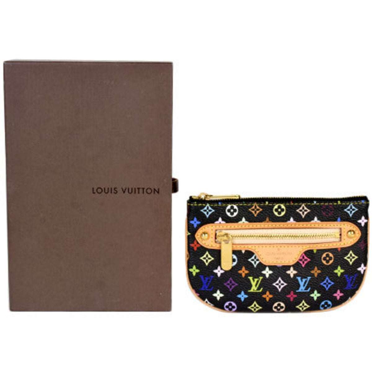 Louis Vuitton Pochette MM Monogram Multicolor Noir M60031 Pouch