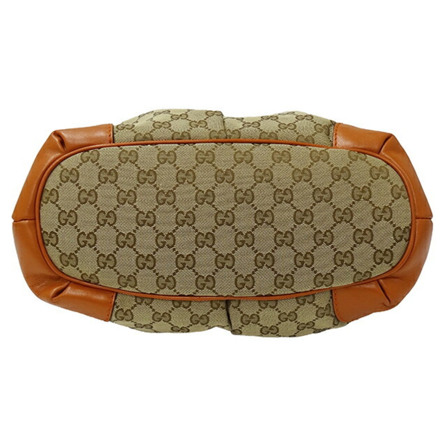 Gucci Beige Brown Orange Gg Canvas Leather Handbag Shoulder Bag