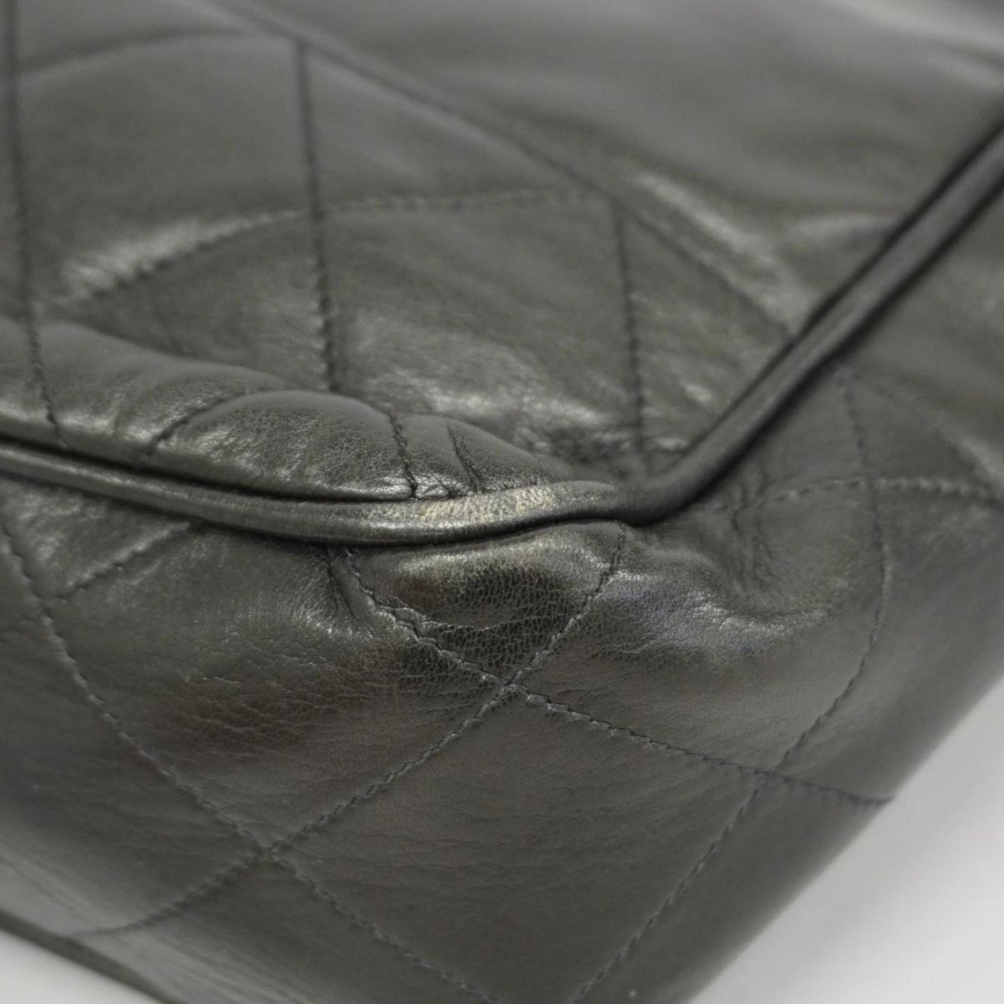Chanel Shoulder Bag Matelasse Lambskin Black Women's