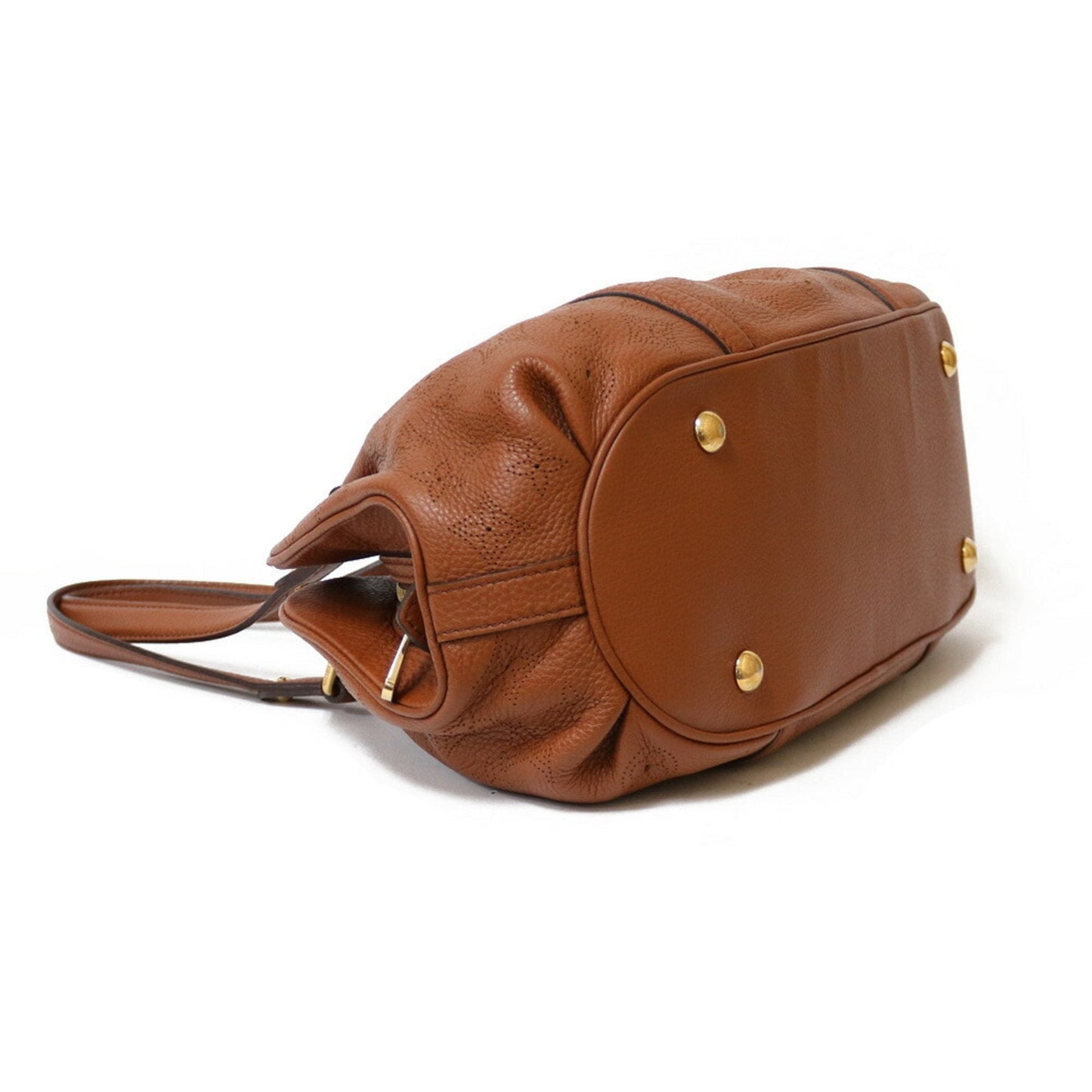 LOUIS VUITTON Shoulder Bag Mahina Luna PM M97052 Brown Cognac Women's Leather