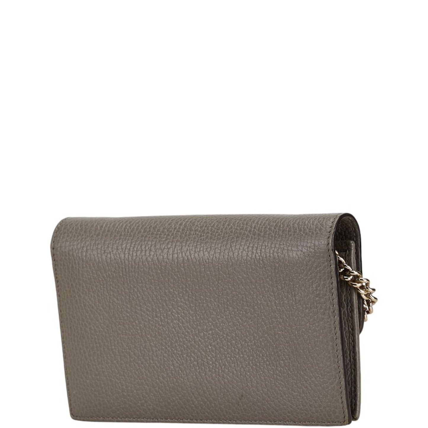 Gucci Gray Leather Chain/Shoulder Wallet