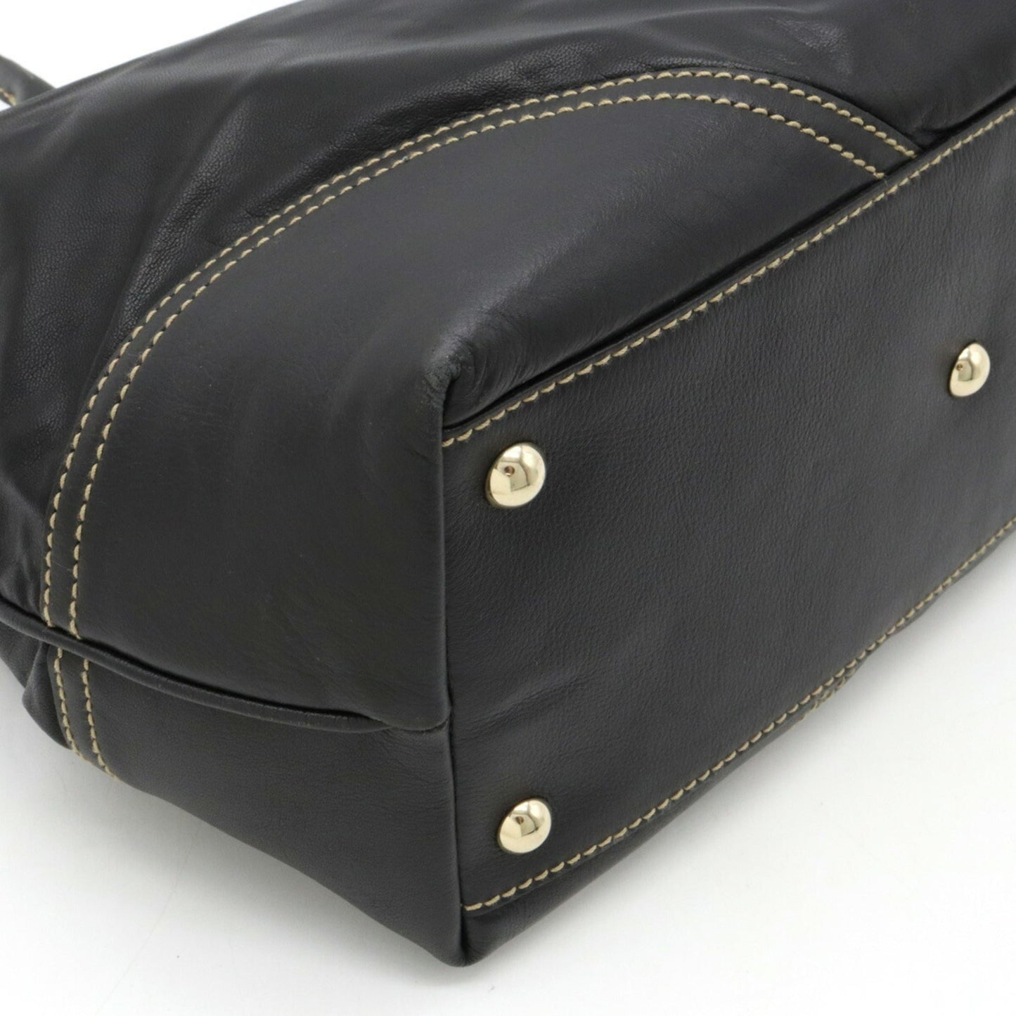 GUCCI New Britt Tote Bag Shoulder Leather Black 169946