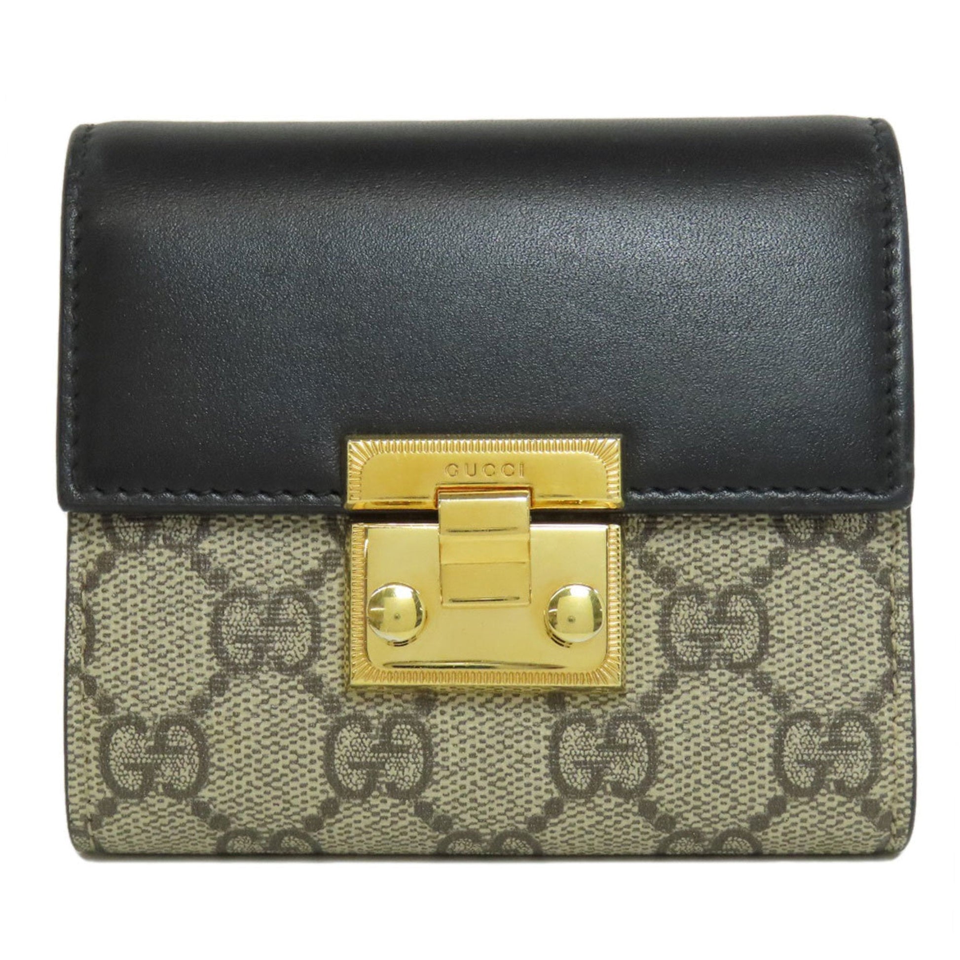 Gucci Black Brown Pvc Leather Wallet (Bi-Fold) ()
