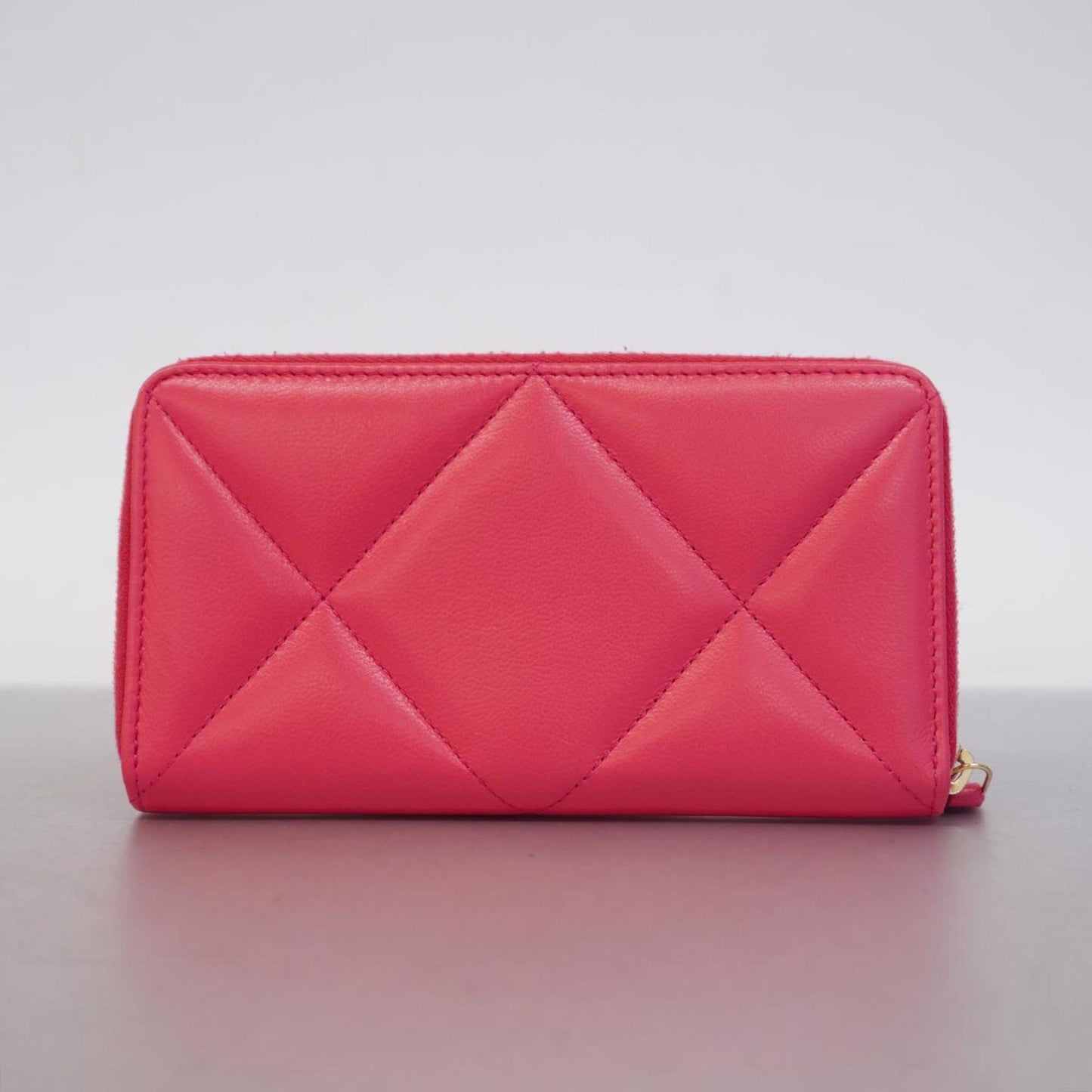 Chanel Wallet 19 Lambskin Pink Women's