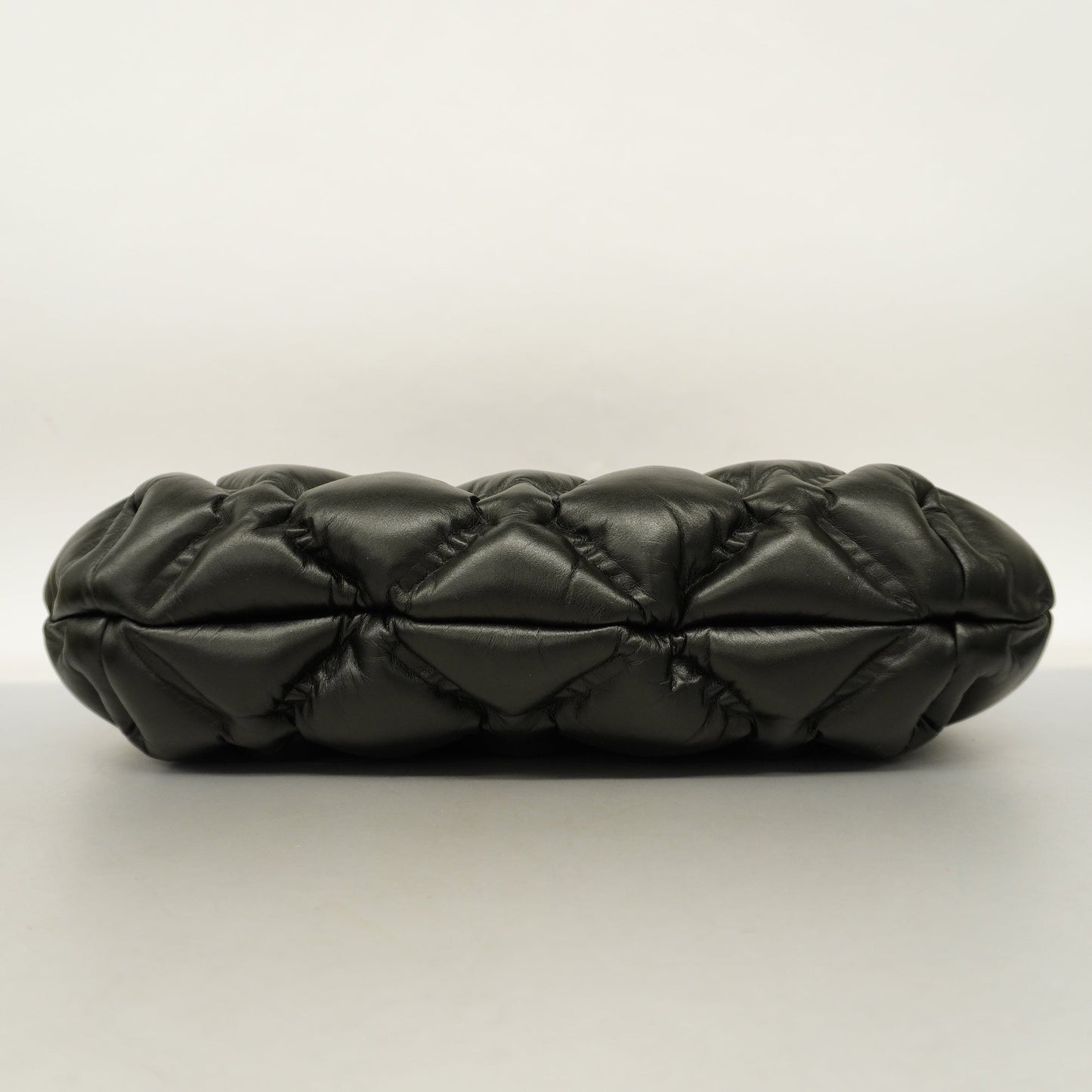 CHANEL  Bubble Quilt Chain Shoulder Women's Leather Shoulder Bag Black