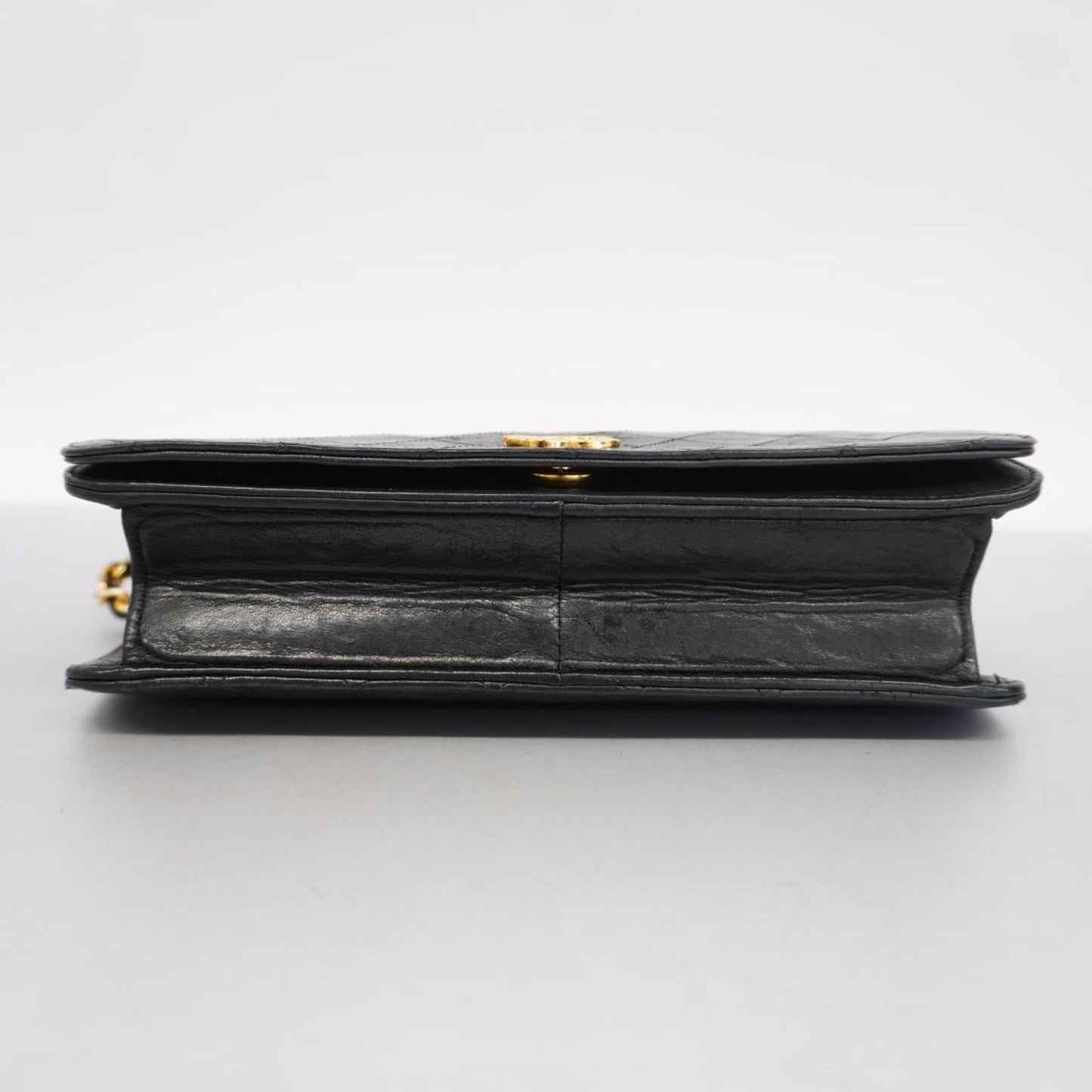 Chanel Shoulder Bag Matelasse Chain Lambskin Black Women's