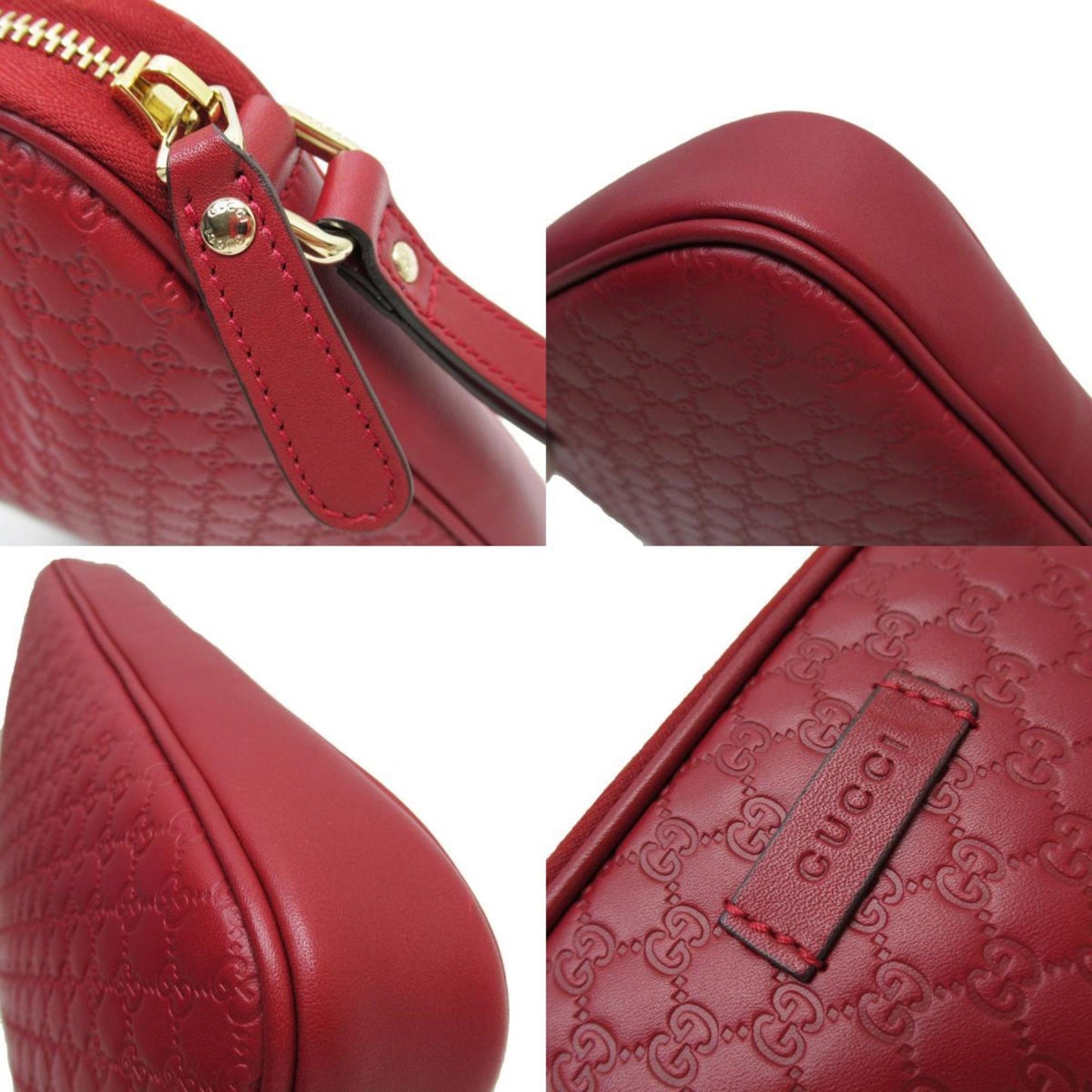 Gucci Dark Red Leather Clutch Bag