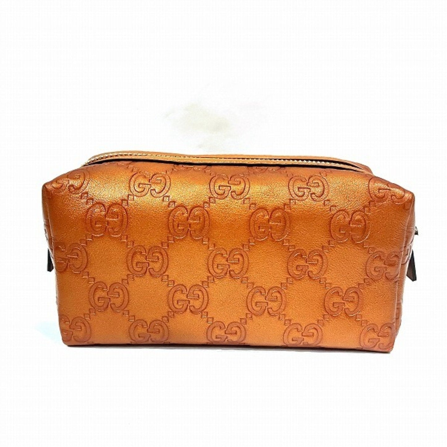Gucci Orange Leather Pouch