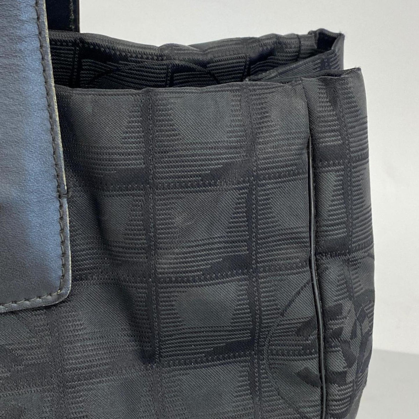 Chanel Tote Bag New Travel Nylon Black Champagne Women's