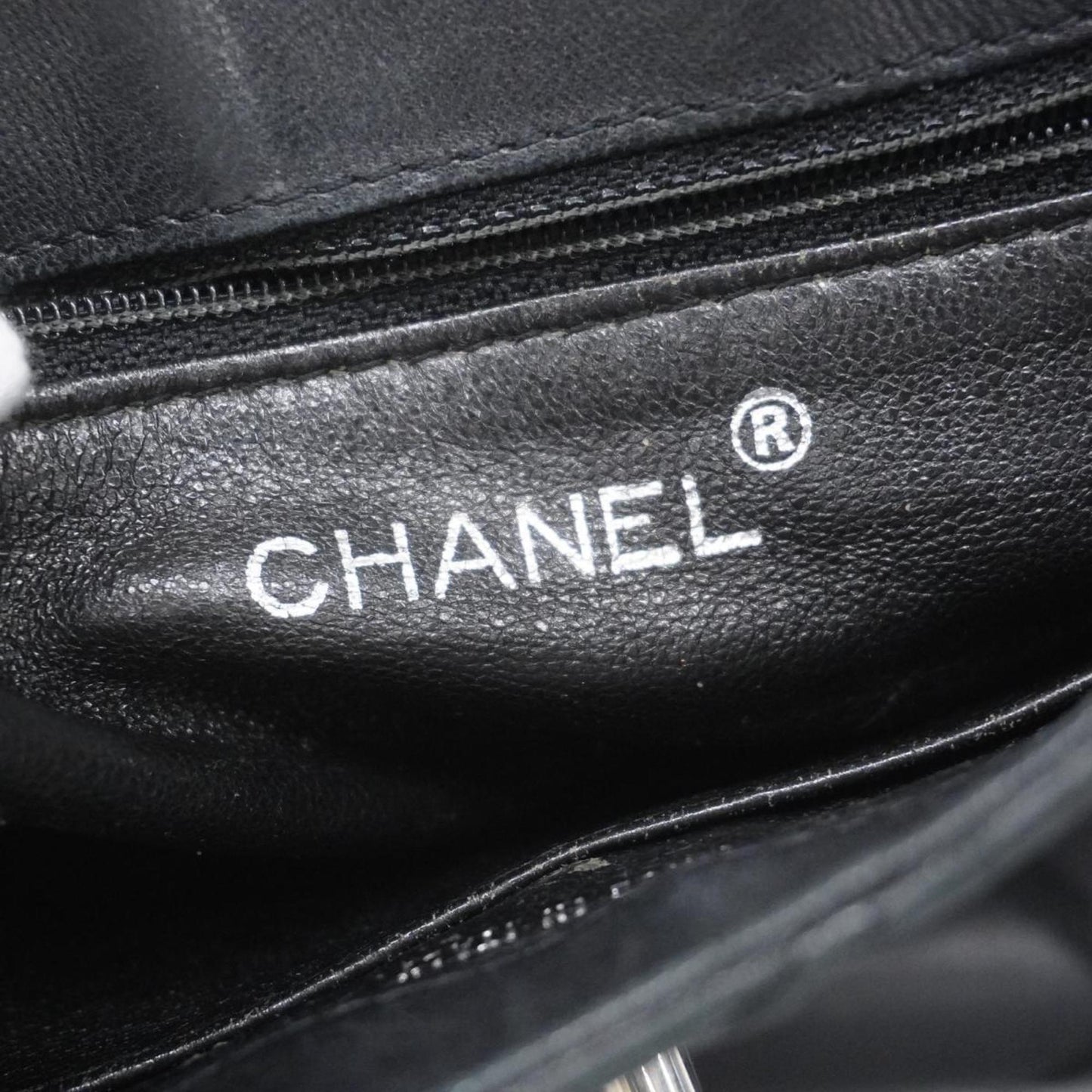 Chanel Shoulder Bag Bicolor Lambskin Black Women's