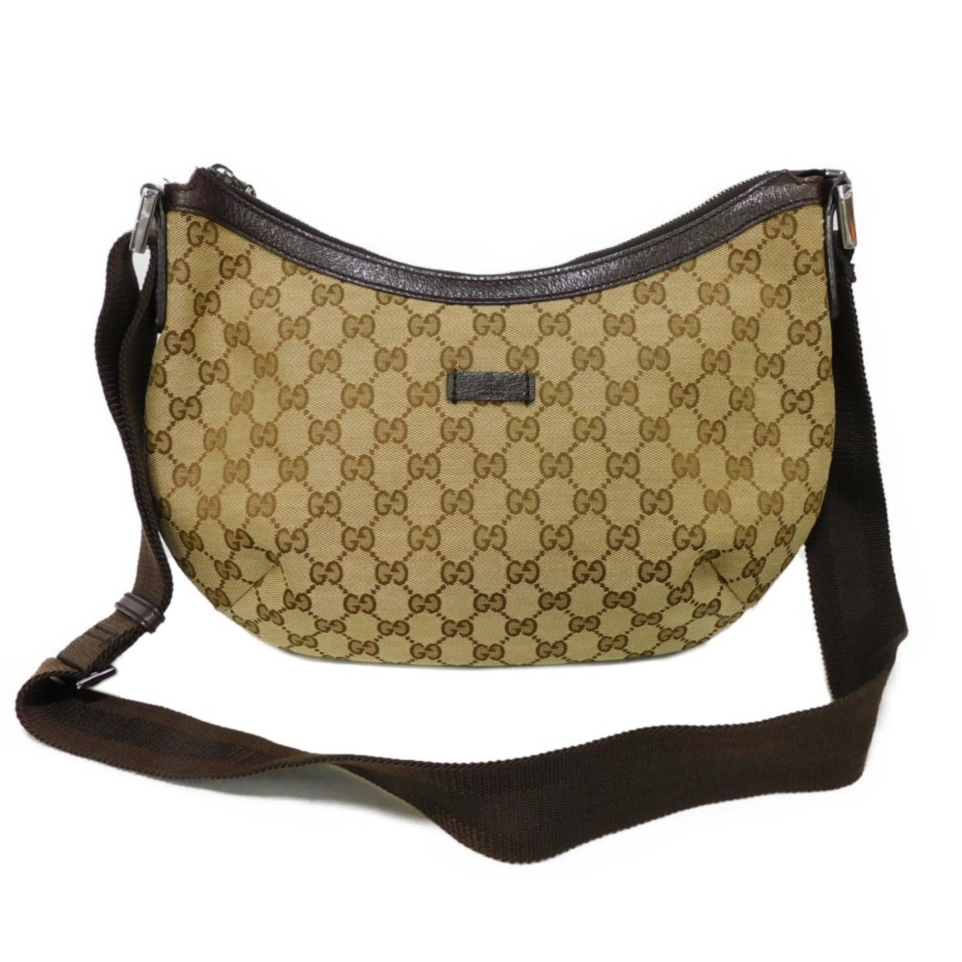 Gucci Gg Canvas Beige Gg Canvas Leather Messenger Bag Shoulder Bag ()