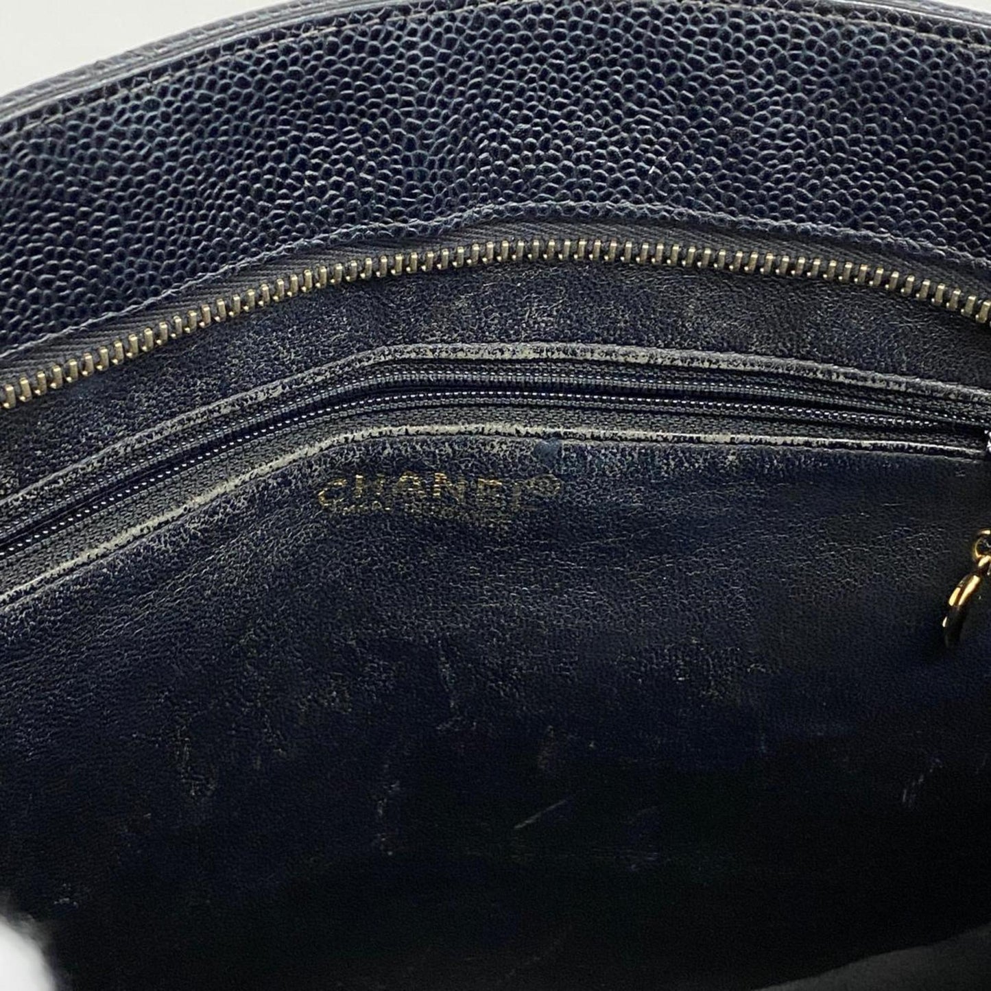 Chanel Tote Bag Reproduction Caviar Skin Black Women's