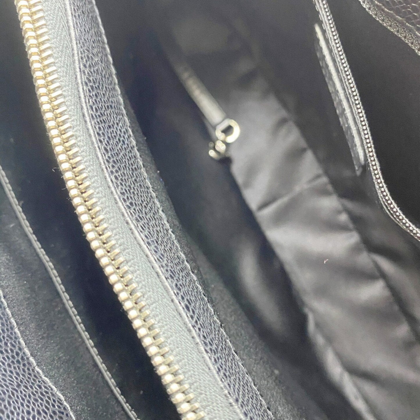 CHANEL Tote Bag GST Coco Mark Handbag Chain Shoulder Compatible Caviar Skin Black Women's