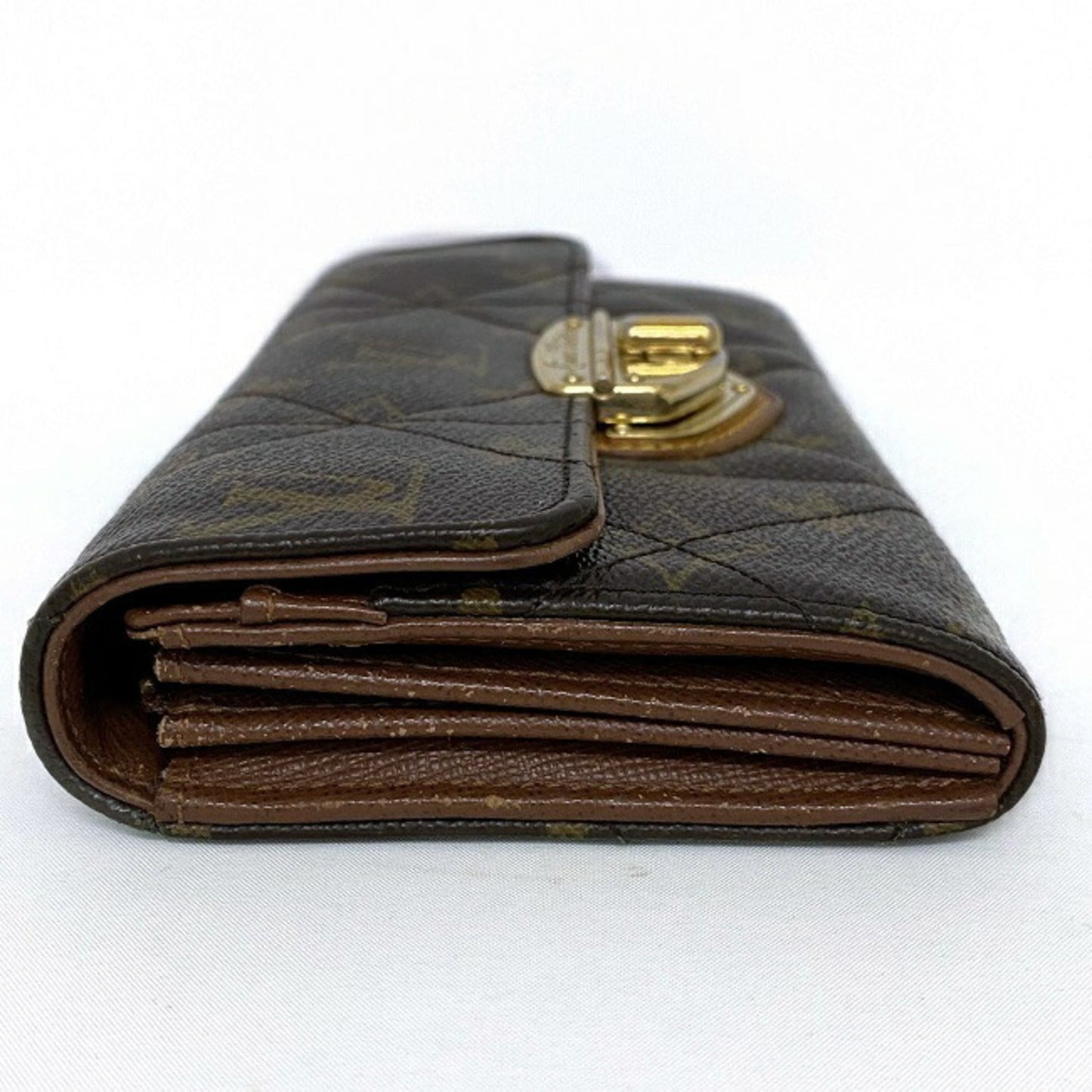 Louis Vuitton Portofeuil Sara Monogram Etoile M66556 Long Bi-Fold Wallet Canvas SP2111 LOUIS VUITTON Flap Turn Lock Quilting Collection Women's Brown