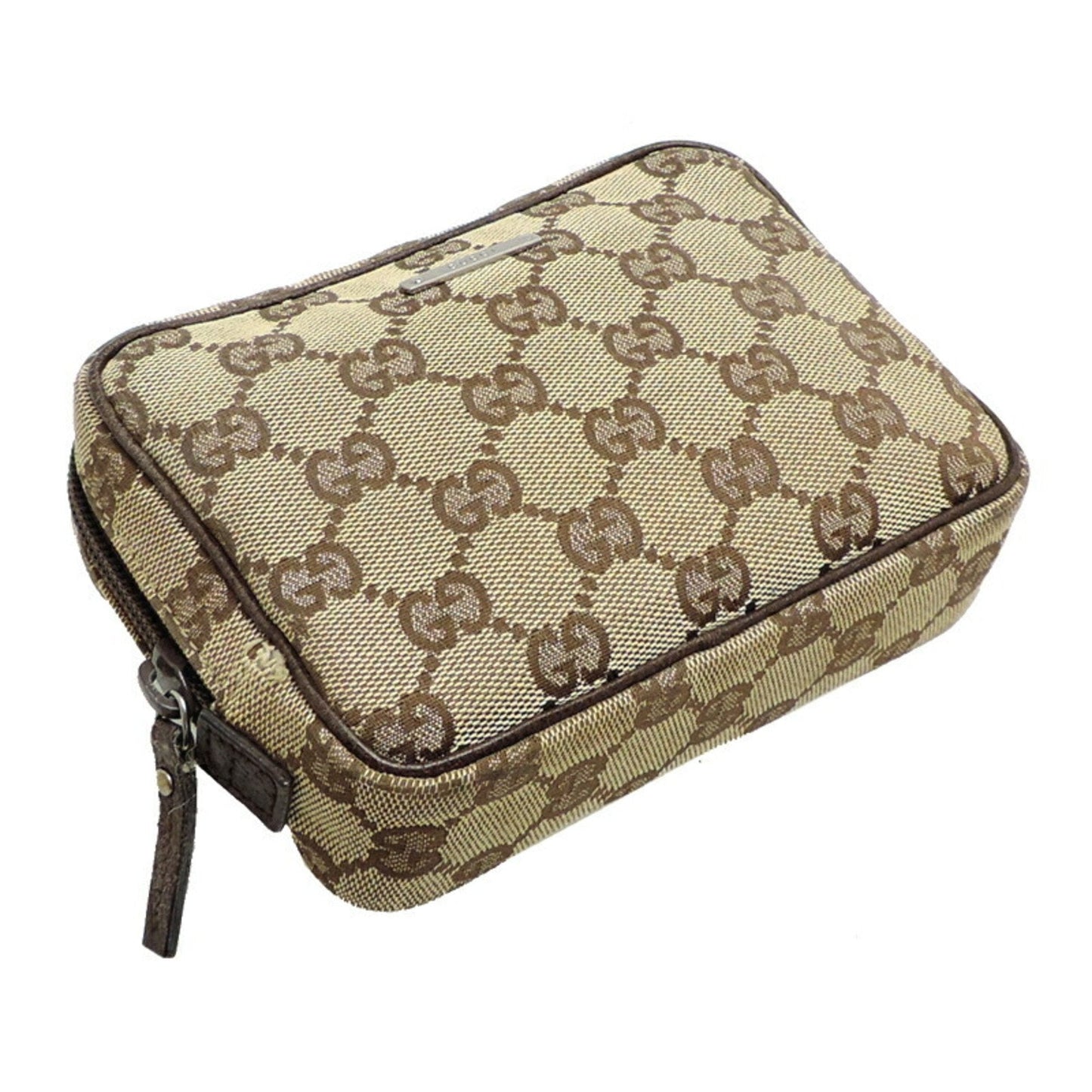 Gucci Beige Gg Canvas Pouch