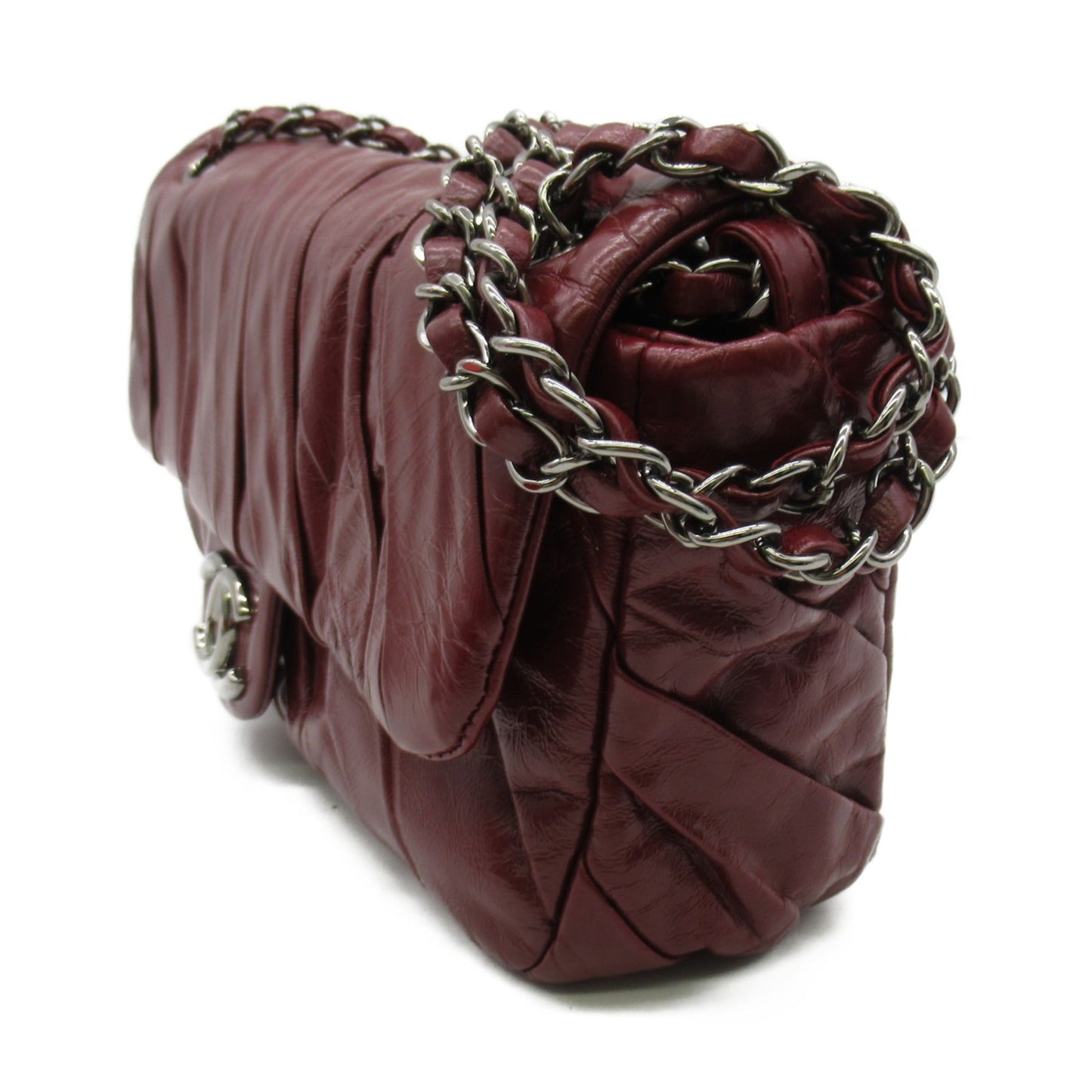 CHANEL ChainShoulder Bag Red Calfskin (cowhide)