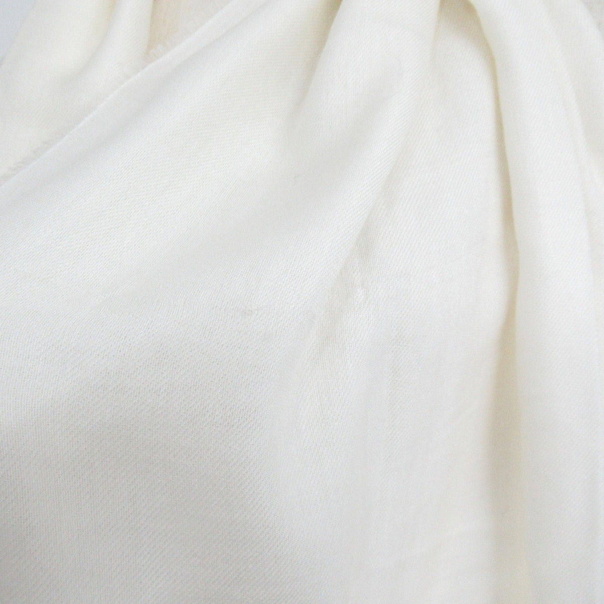 CHANEL Scarf Cashmere Silk Modal Women's White