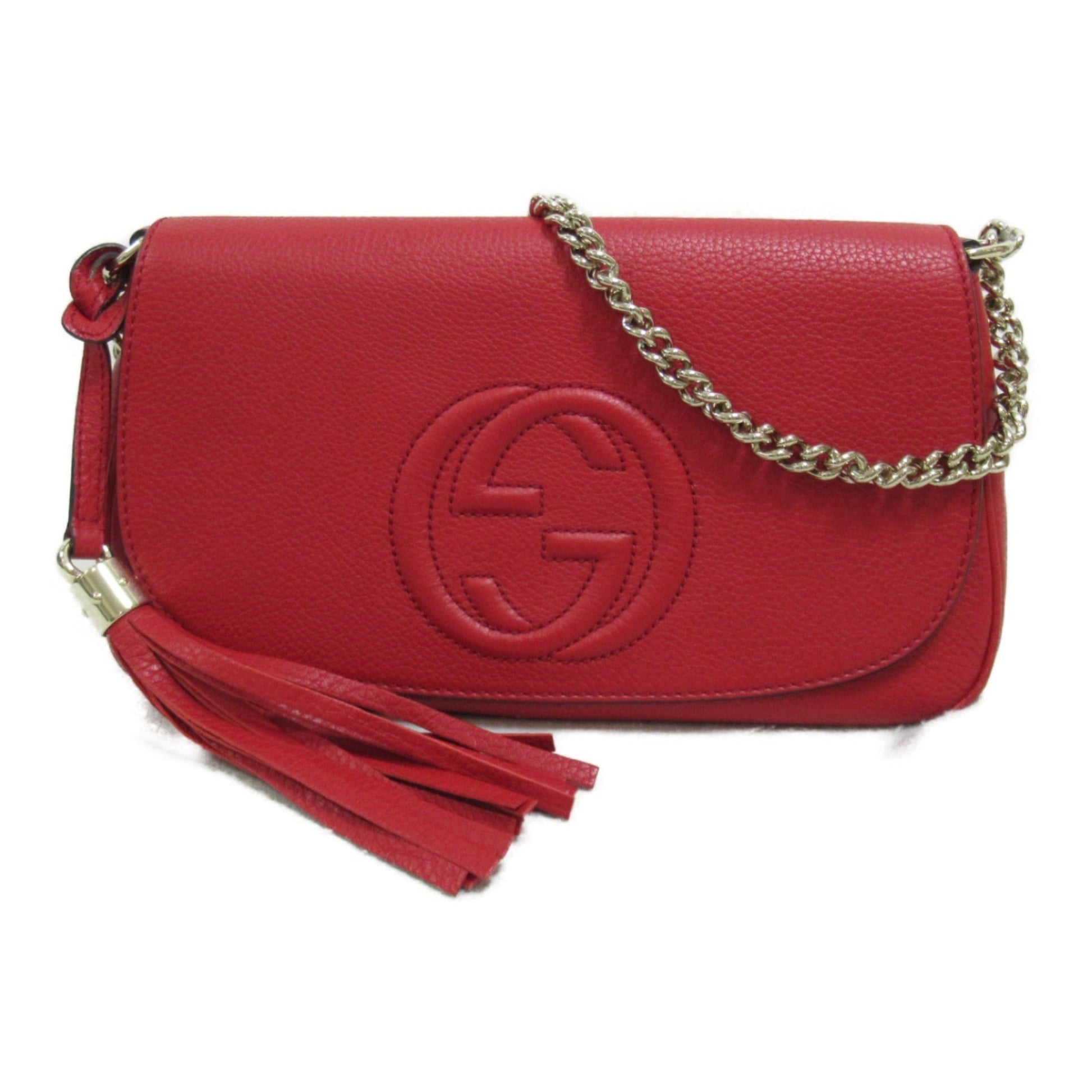 Gucci Soho Red Color Leather Shoulder Bag ()