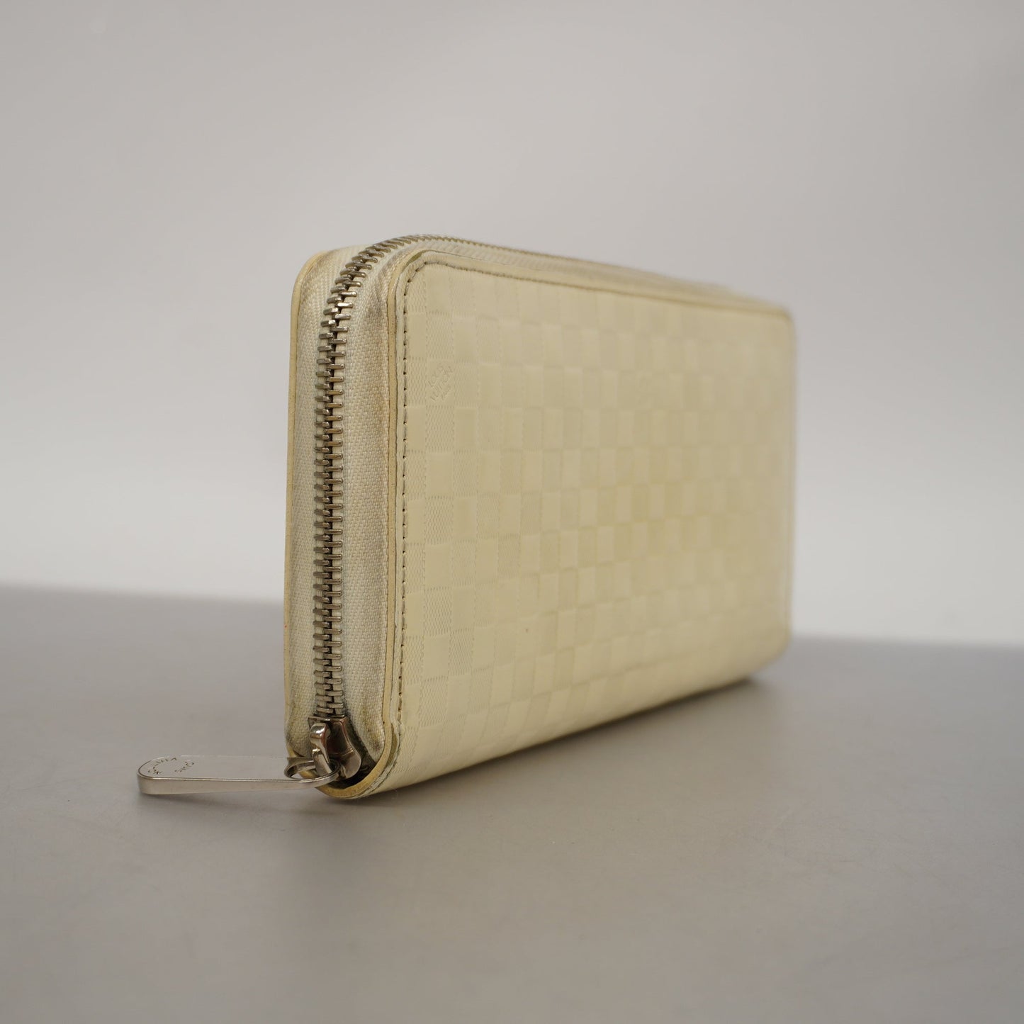 LOUIS VUITTONAuth  Damier Facet Zippy Wallet Creme M94400 Women's Long Wallet